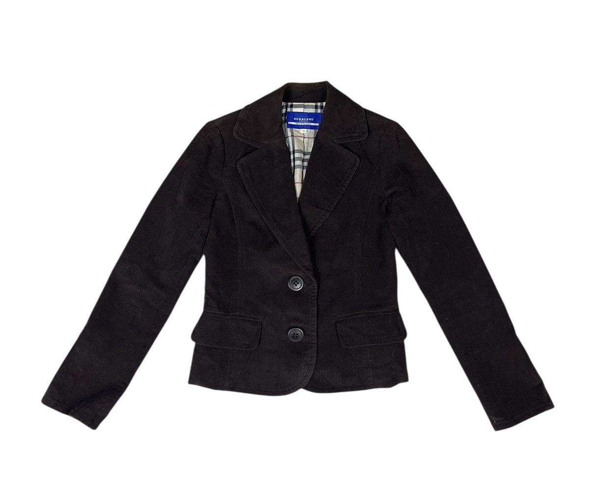 Burberry Burberry Blue Label Brown Velvet Cropped Jacket Blazer Size S / US 4 / IT 40 - 2 Thumbnail