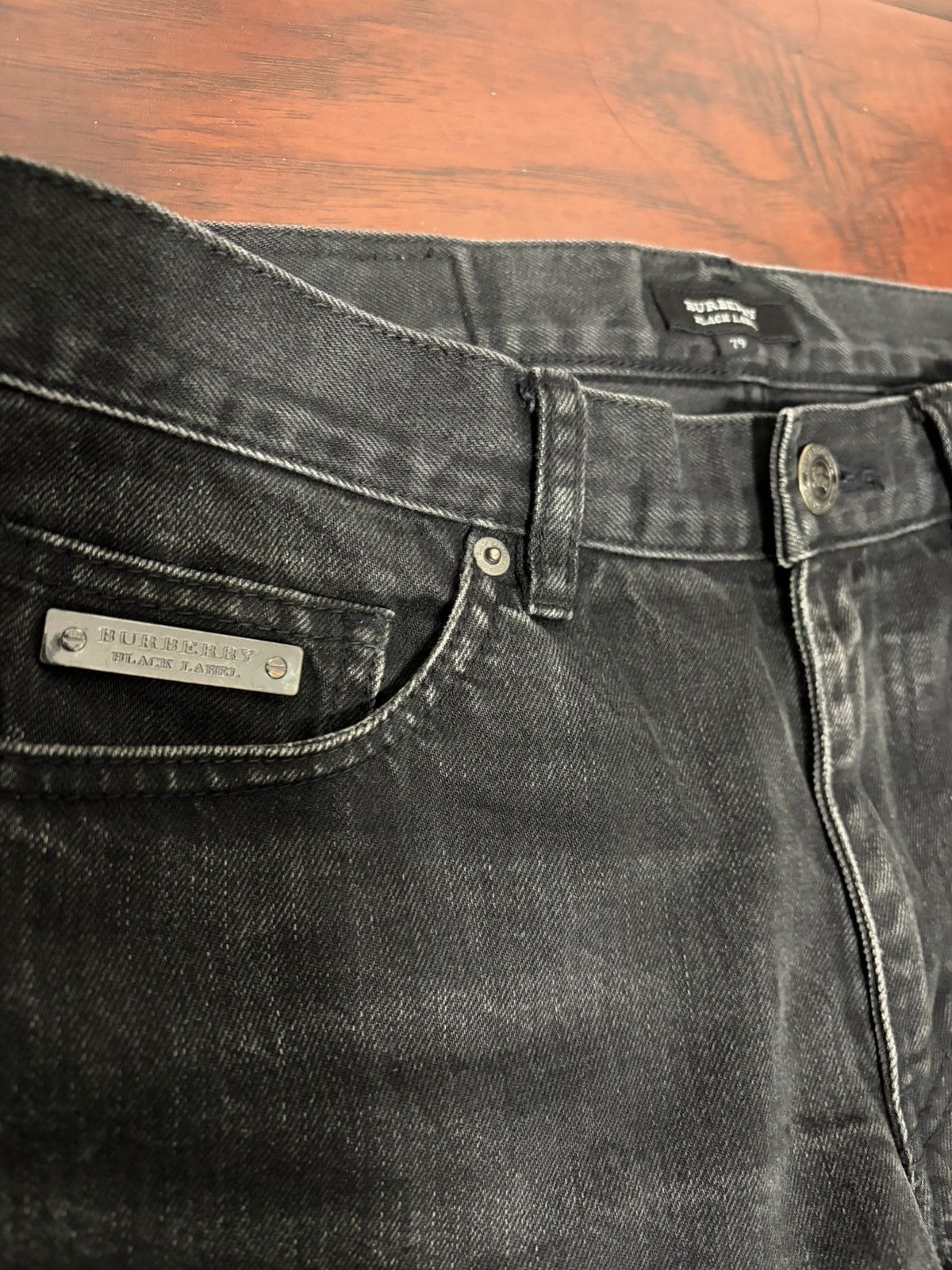 Burberry Burberry Black Label Faded Black Selvedge-Style Denim Size US 31 - 2 Thumbnail