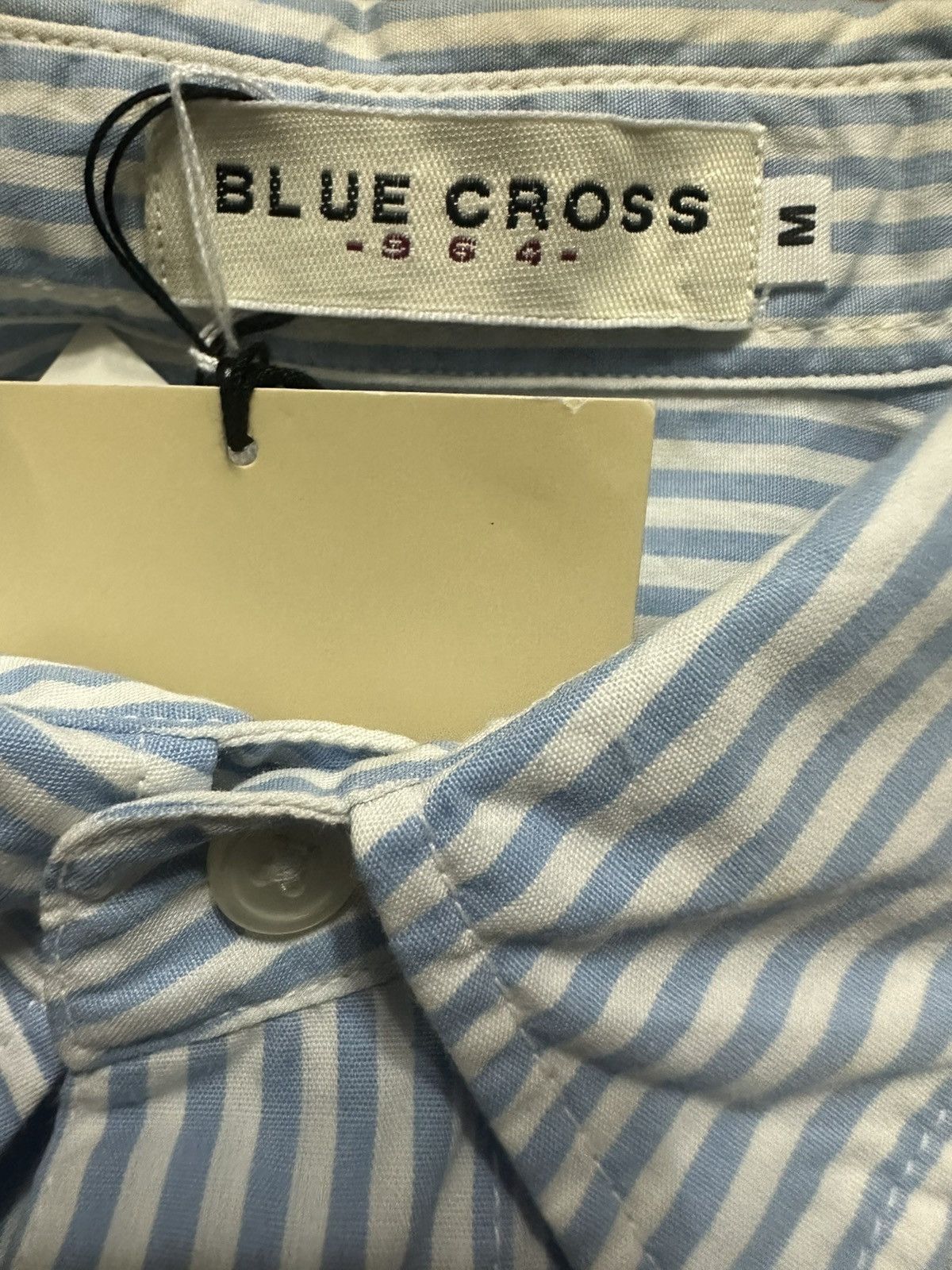 Hysteric Glamour × Japanese Brand × Vintage Vintage Bluecross Skate Striped Button Up Shirts Size US M / EU 48-50 / 2 - 4 Thumbnail