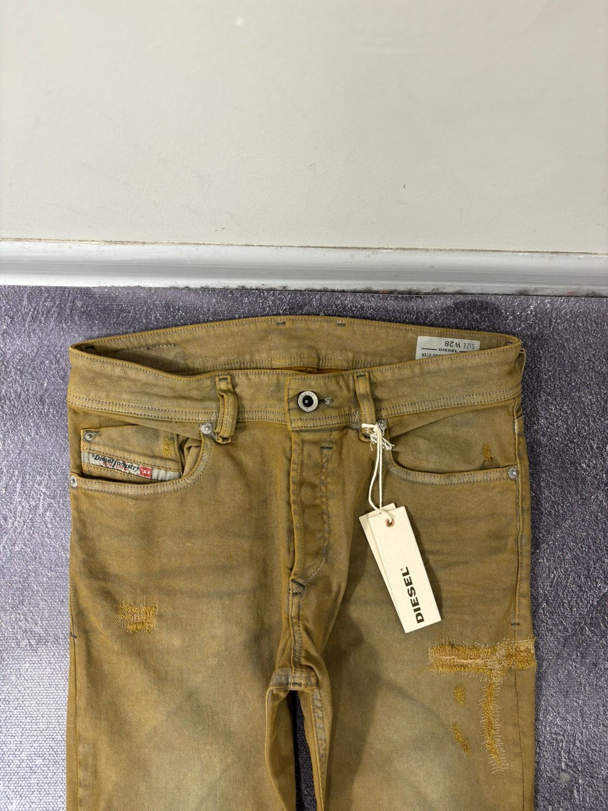 Diesel Diesel Sleenker Slim Skinny NWT Orange Gold Stretch Jeans Size US 28 / EU 44 - 5 Thumbnail
