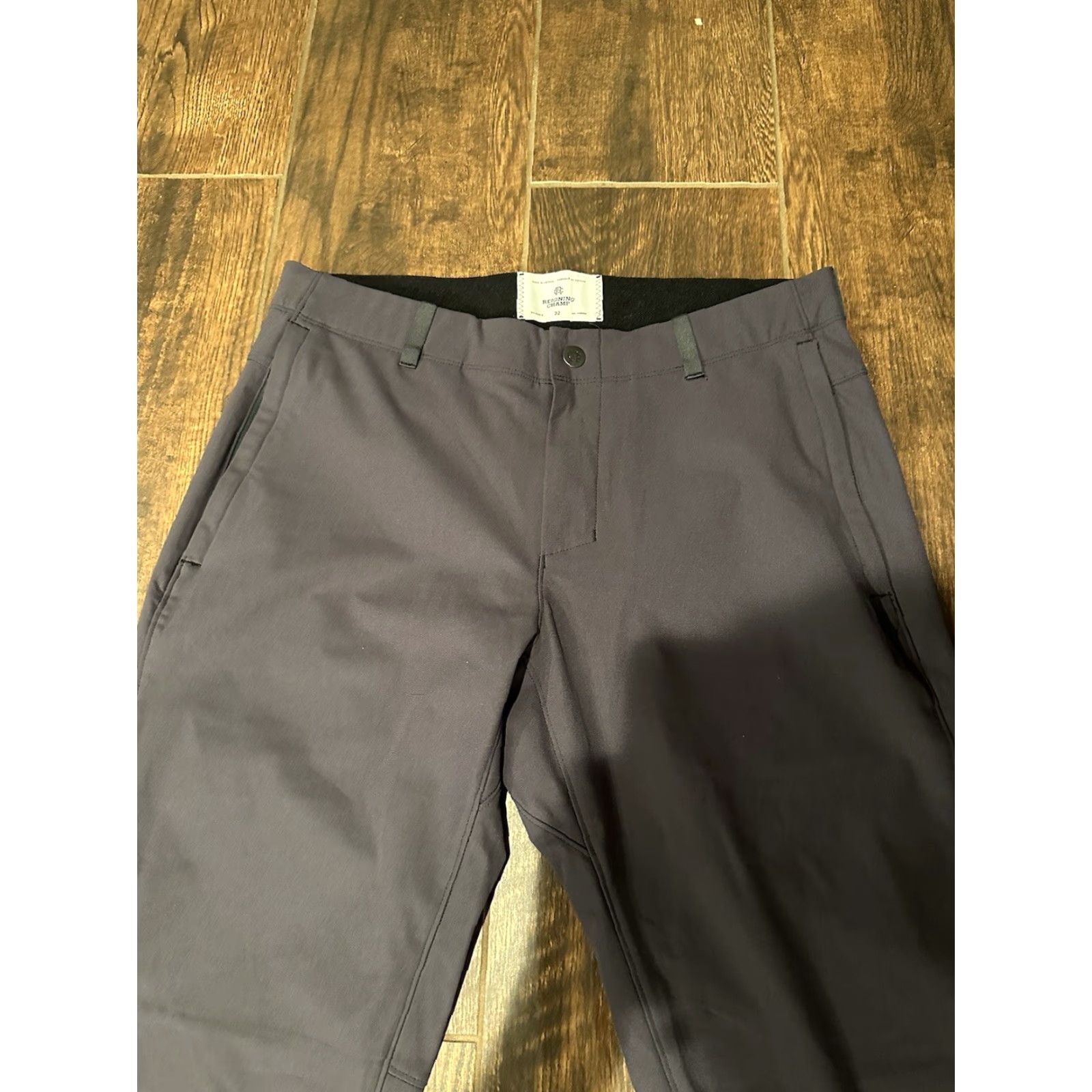 Reigning Champ Reigning Champ Coach's Grey Casual Chino Pants - 32x29 Mens Slim Flat Front Zip Pocket Stretch Tapered Size US 32 / EU 48 - 4 Thumbnail