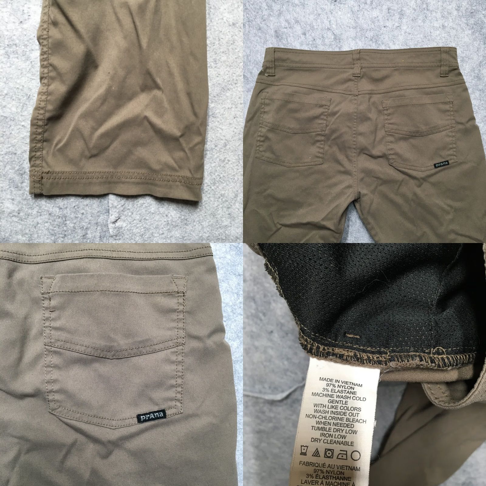 Prana prAna Brion Pants Men 32x32 Brown Slim Chino Outdoor 5-Pocket Logo Moisture Wicking Size US 32 / EU 48 - 8 Thumbnail