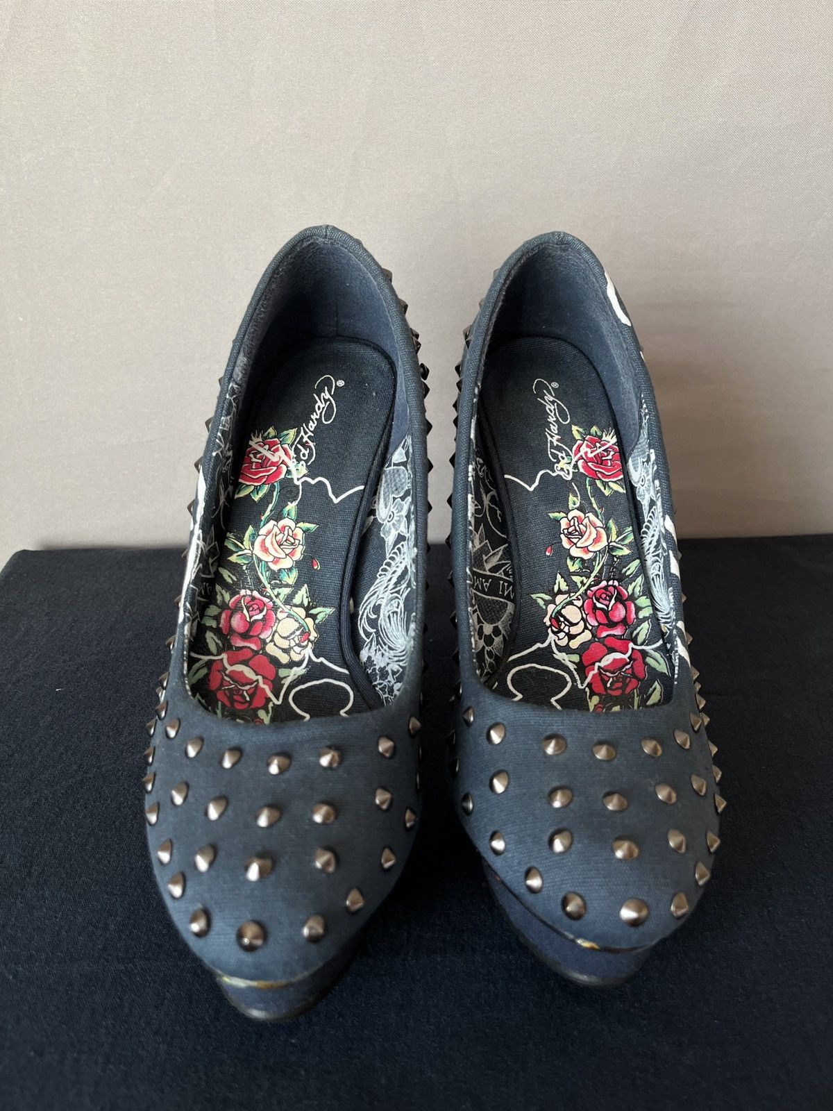 Ed Hardy Ed Hardy Denim Punk Glamour Heels Size US 6 / IT 36 - 7 Thumbnail