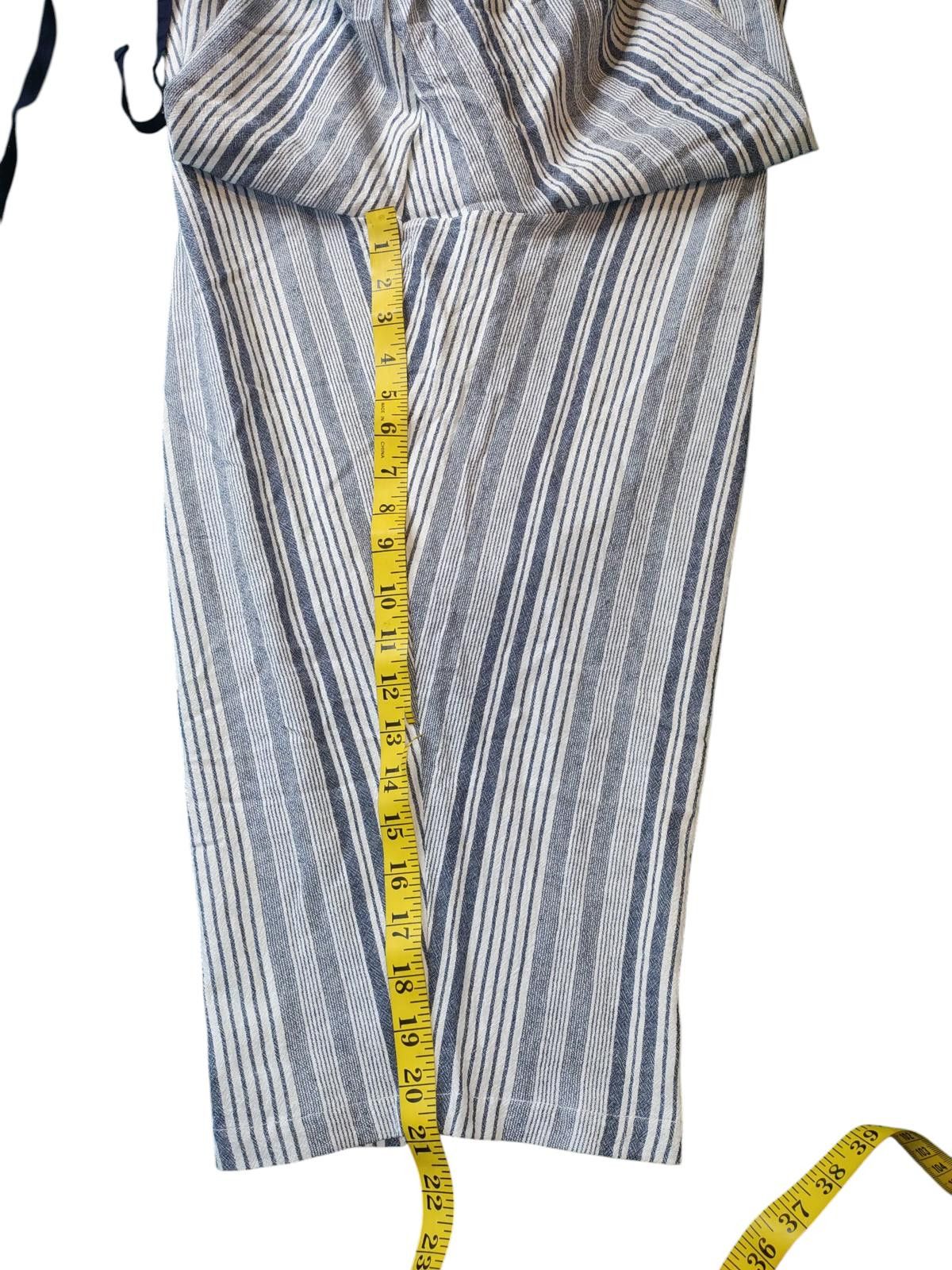 Unknown London C. D. Daniels Women's Striped Cropped Pants with Drawstring Size 42" / US 20 - 6 Thumbnail