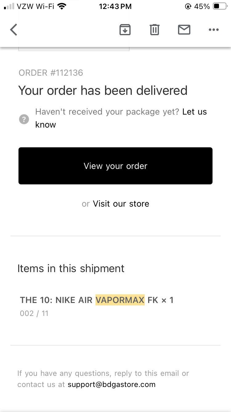 Nike × Off-White 2018 Off-White Vapormax ‘The Ten’ Size US 11 / EU 44 - 13 Thumbnail
