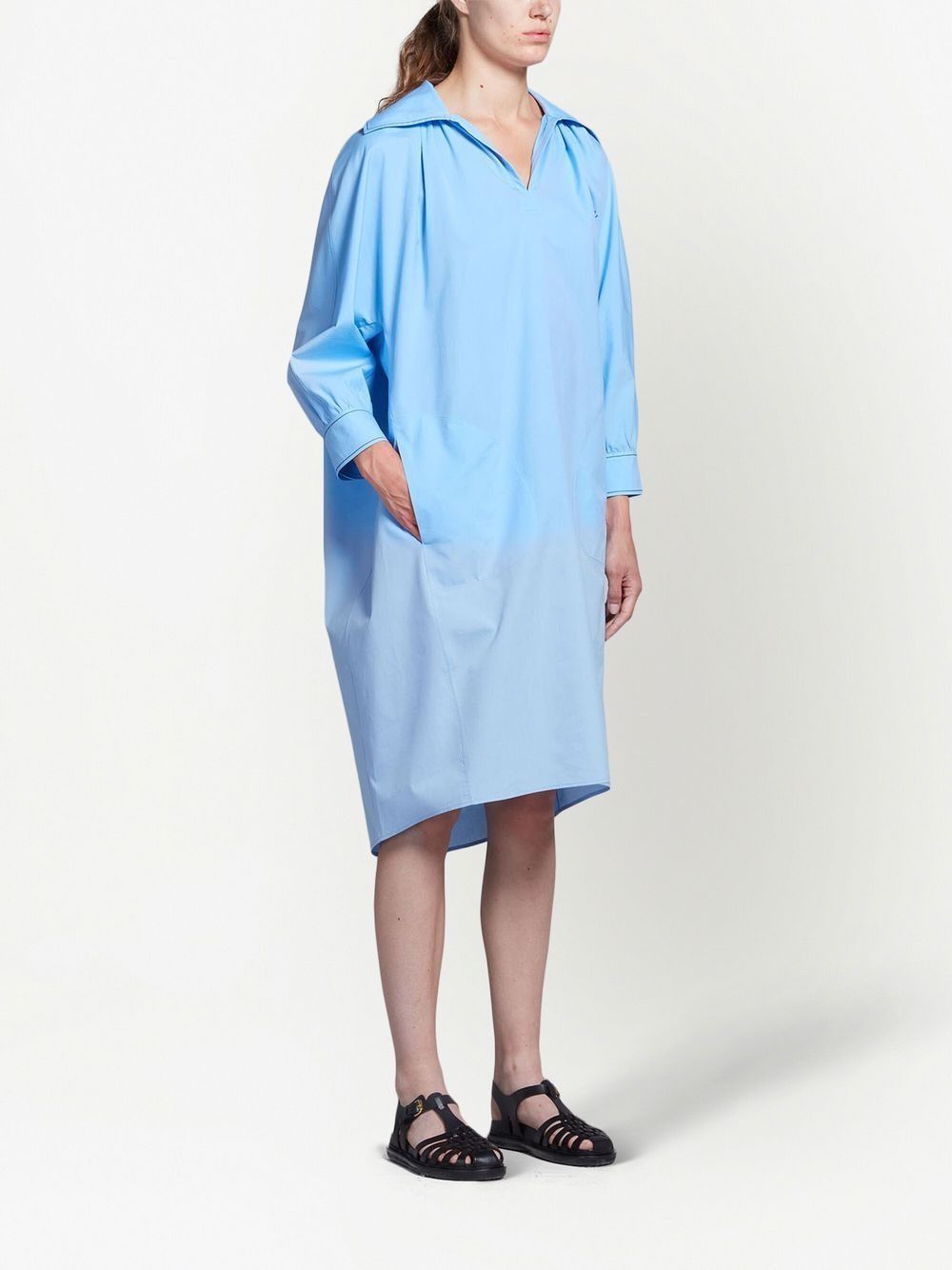 Marni o1y1025 Midi Dress in Light Blue Size XS / US 0-2 / IT 36-38 - 3 Thumbnail