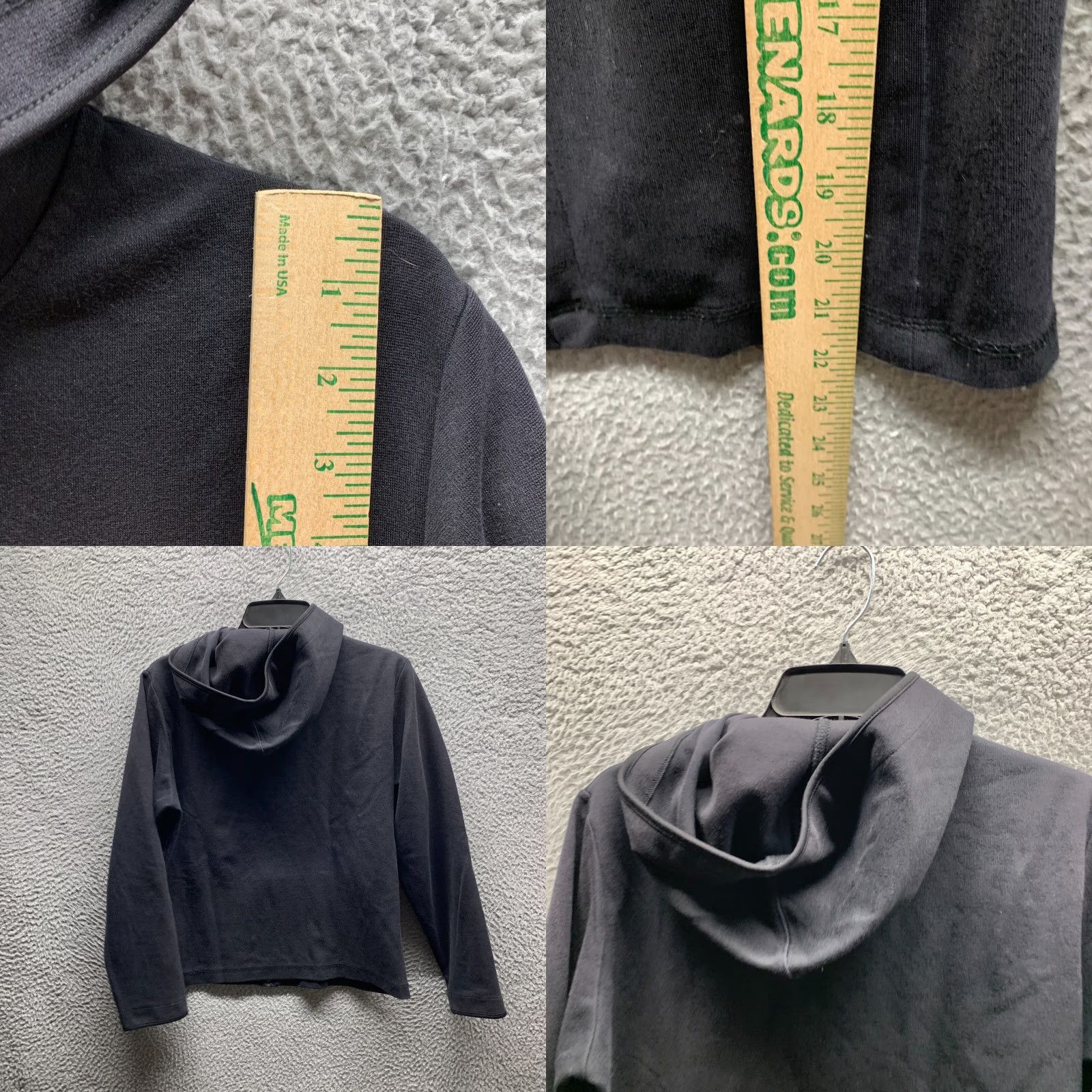 Vintage VINTAGE Woolrich Hoodie Womens Small Black Fleece Zip Up 90s Womens Size S / US 4 / IT 40 - 9 Thumbnail