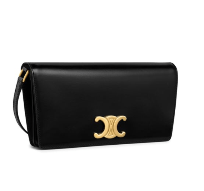 Celine o1bcso1str0824 Size:OS/ Shoulder Bag Shiny Calfskin in Black Size ONE SIZE - 2 Thumbnail