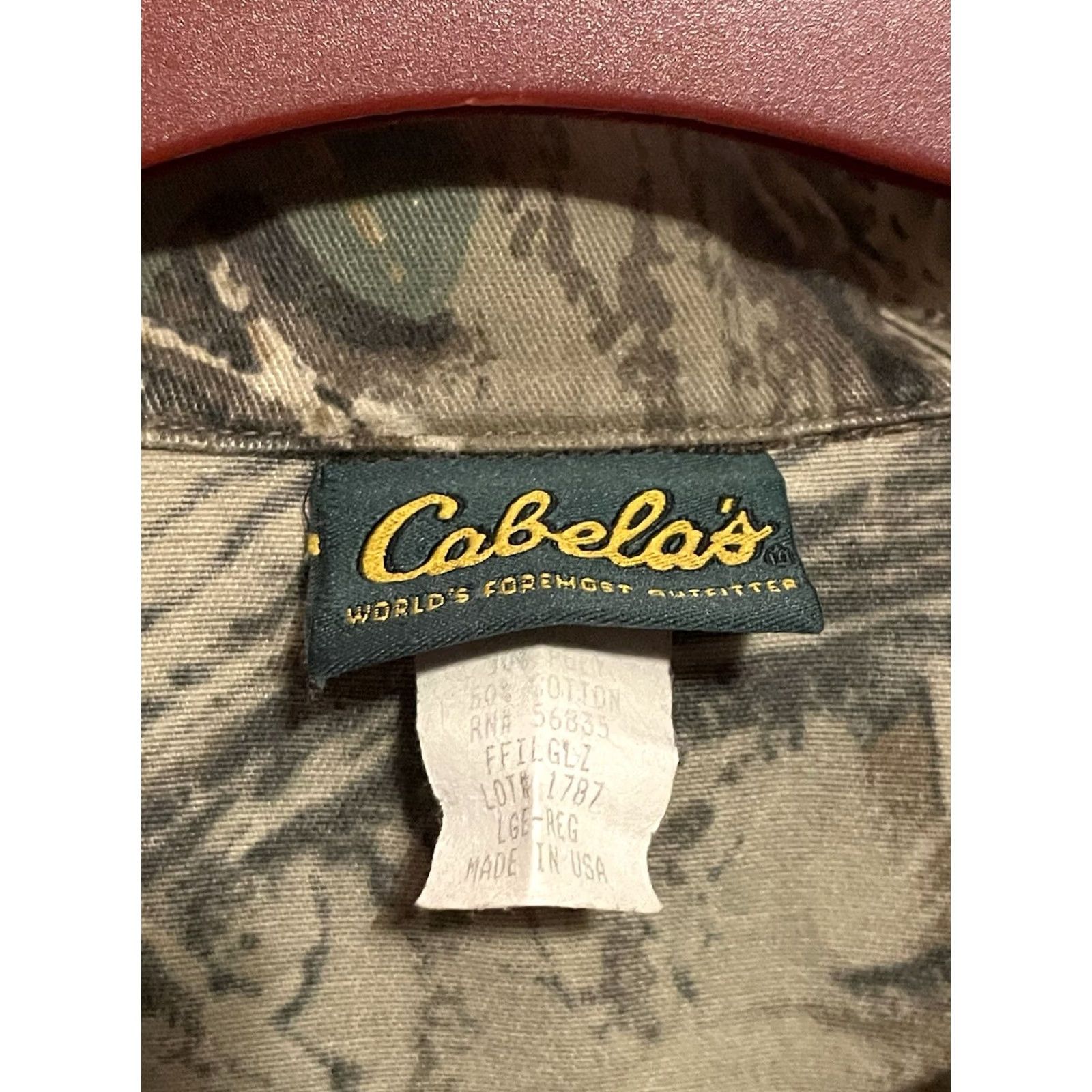 Vintage VINTAGE Cabela's Men’s Advantage Camo Full Zip Hunting Bomber Jacket L (B389) Size US L / EU 52-54 / 3 - 2 Thumbnail