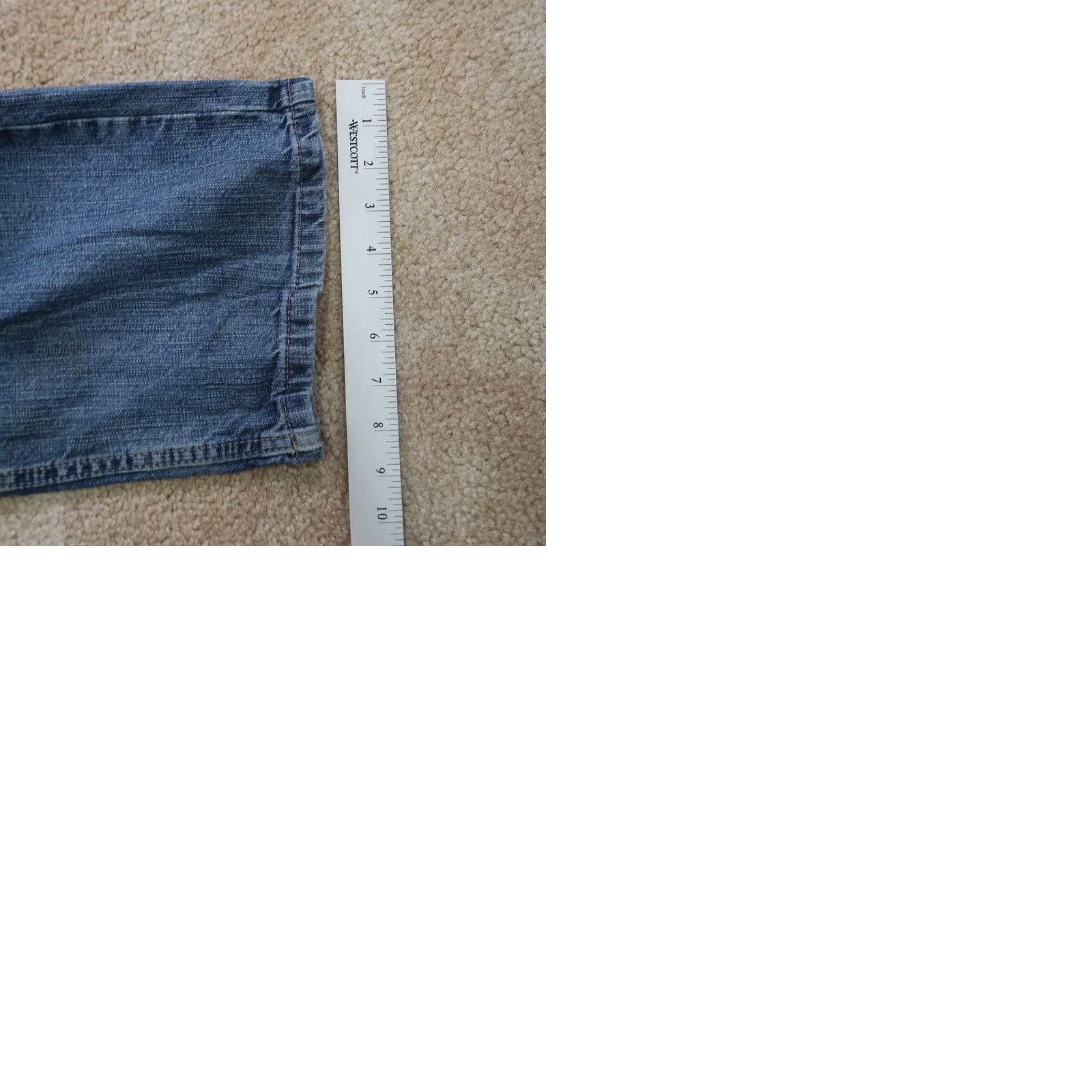 Lee Lee Loose Straight Jeans Men's 34x32 Distressed Blue Denim 5-Pocket Zipper Button Belt Loops Size US 34 / EU 50 - 9 Thumbnail