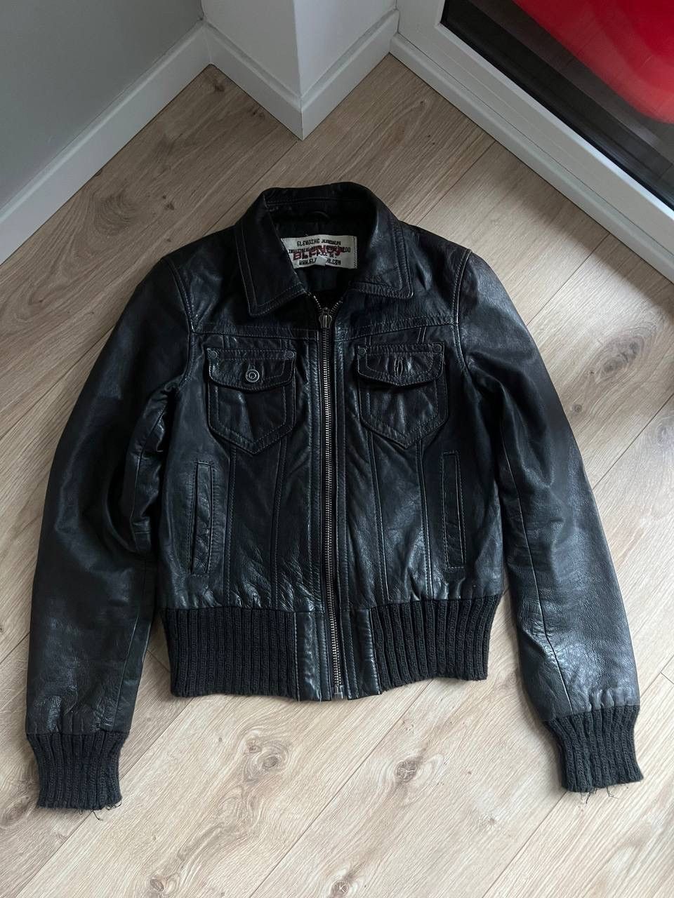 Other Vintage cropped leather jacket y2k bomber swag Size S / US 4 / IT 40 - 1 Thumbnail