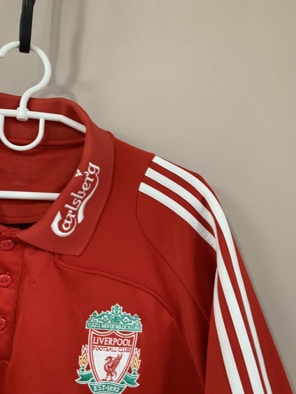 Adidas Liverpool 2008 Football Polo Shirt Adidas Soccer Jersey Sz L Size US XL / EU 56 / 4 - 4 Thumbnail