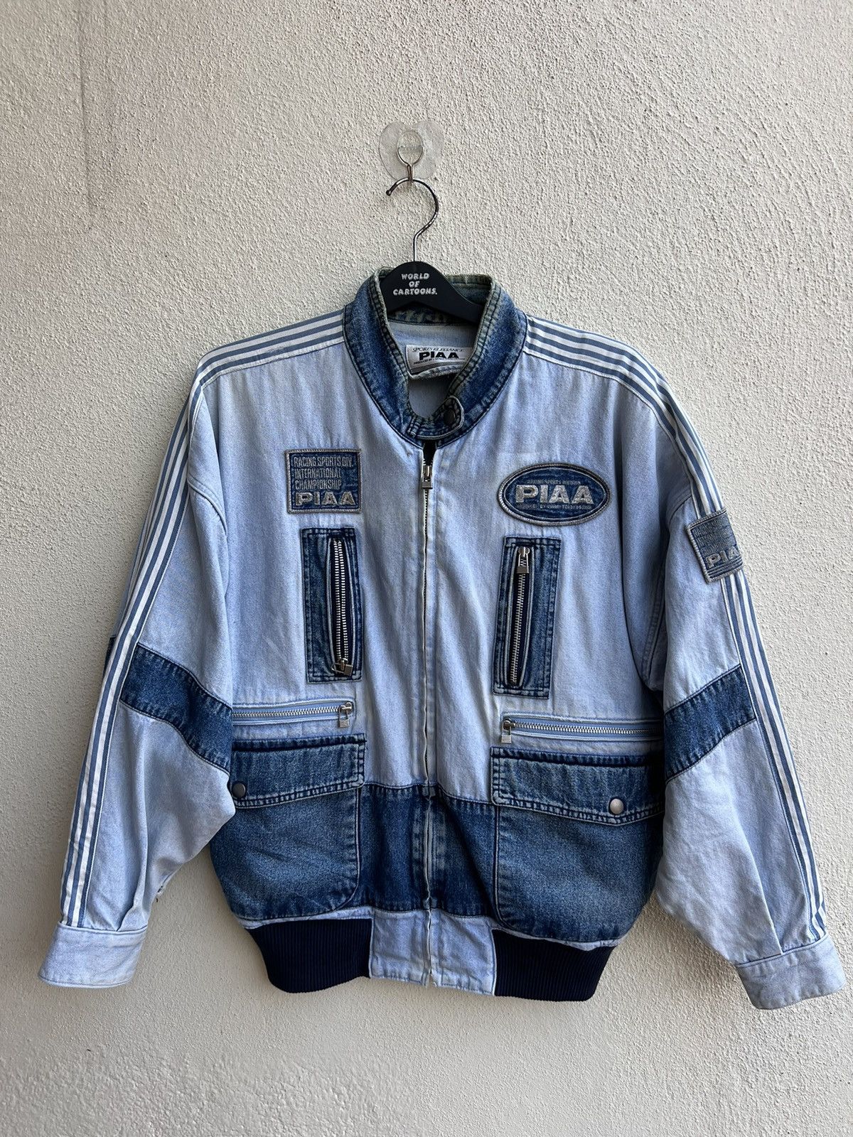 Vintage Vintage 90s PIAA Motorsports Fade Muddy Hybrid Bomber Jacket Size US XL / EU 56 / 4 - 6 Thumbnail