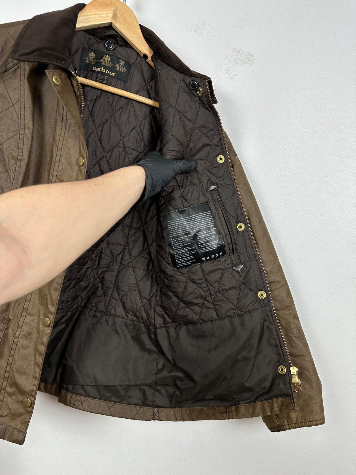 Barbour Women’s Barbour Wax Quilted Belt Brown Jacket Size M / US 6-8 / IT 42-44 - 19 Thumbnail