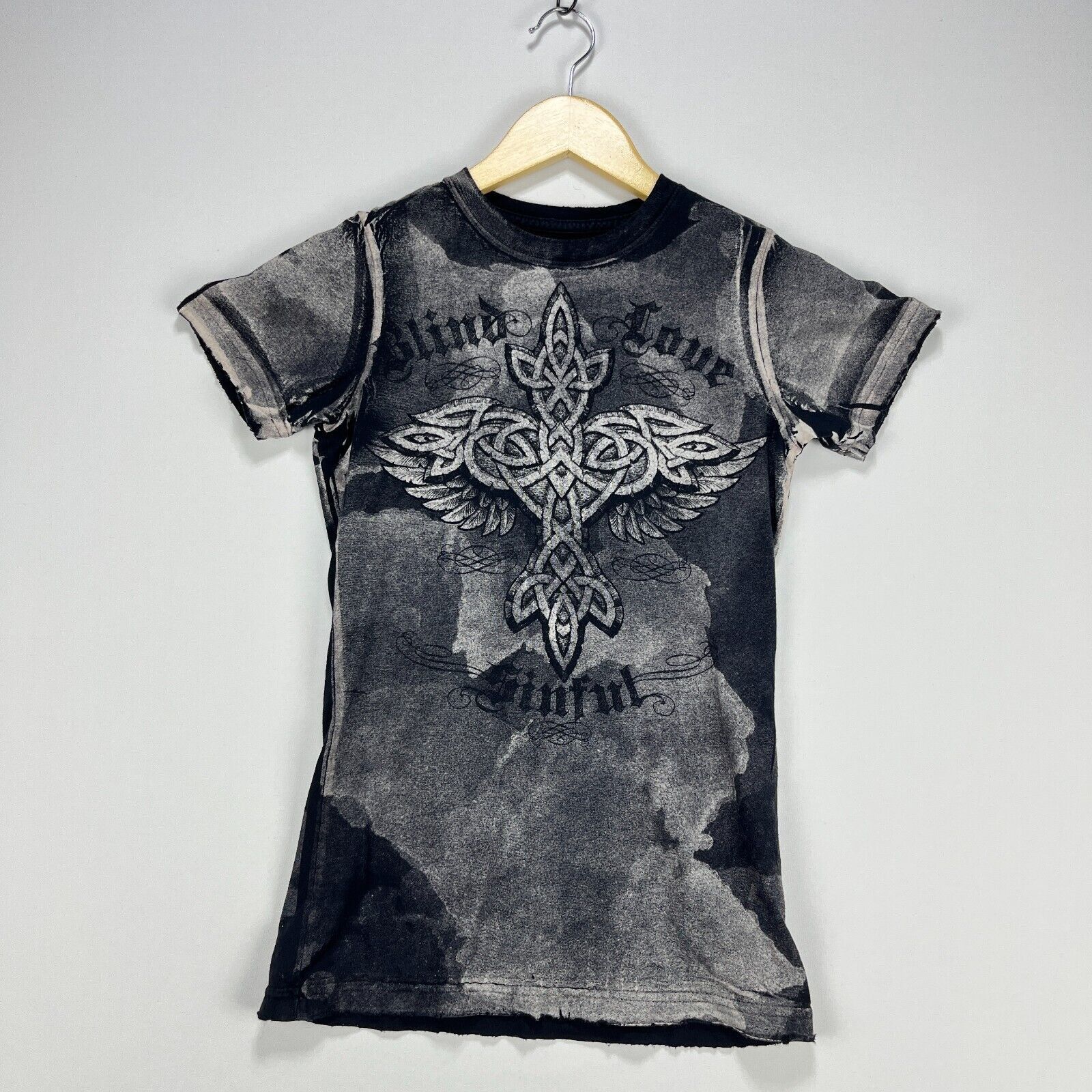 Affliction × Vintage Vintage Y2K Affliction Sinful T Shirt Small Women's Size S / US 4 / IT 40 - 1 Thumbnail