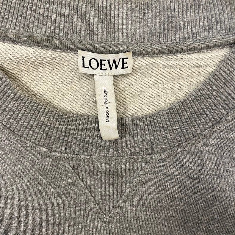 Loewe LOEWE Gray classic embroidered logo round neck hoodie Size M / US 6-8 / IT 42-44 - 5 Thumbnail