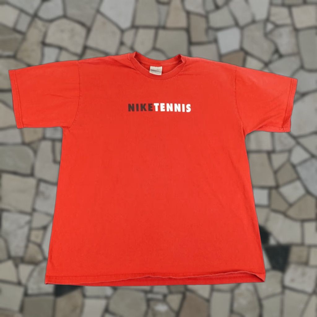Nike VINTAGE Nike Shirt Mens Large Tennis Spell Out Athletic Workout Gym Sports Y2K ^ Size US L / EU 52-54 / 3 - 1 Thumbnail