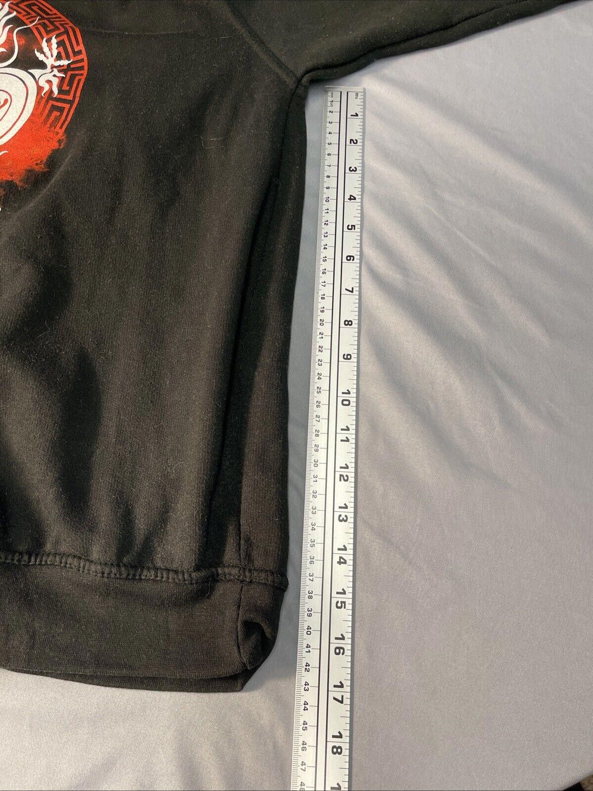 Boohoo Boohoo MAN Crew Neck Sweatshirt Medium Black DRAGON Pullover Size US 32 / EU 48 - 4 Thumbnail