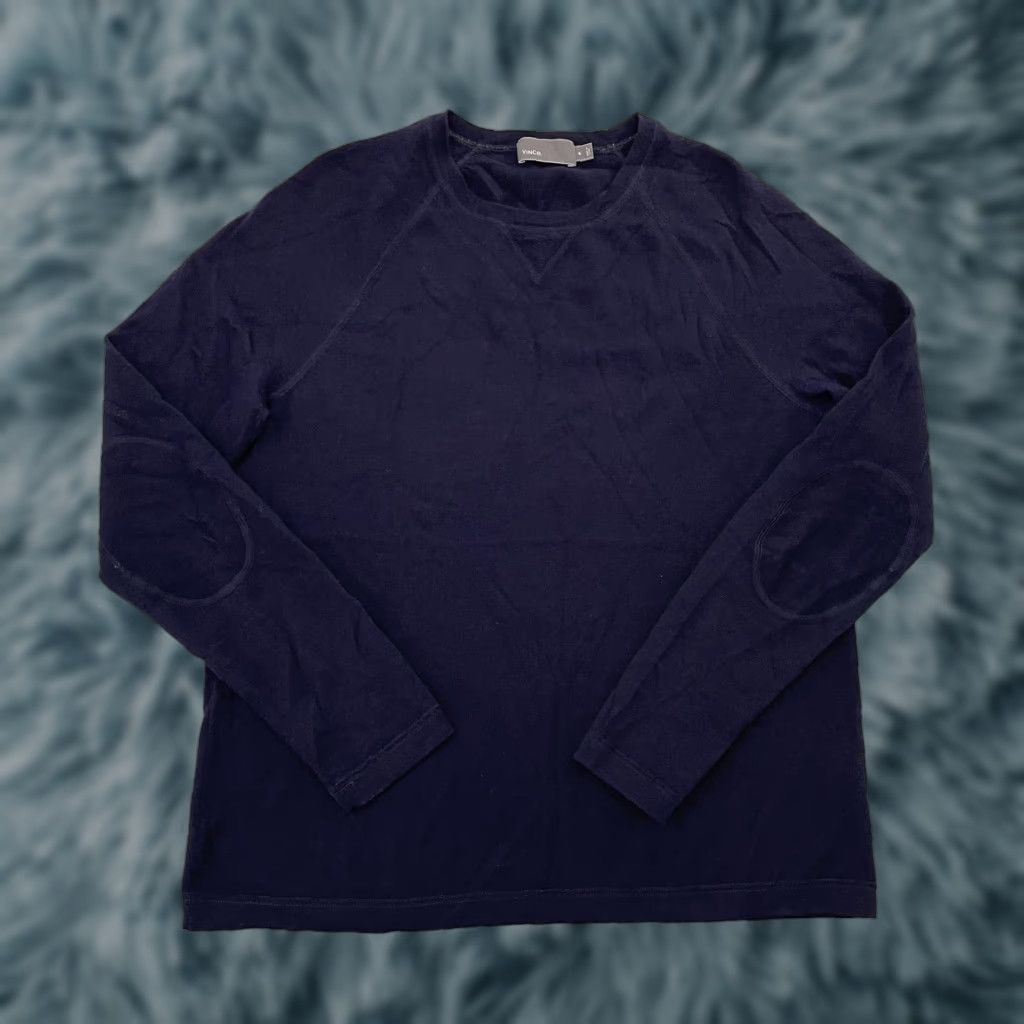 Vince Vince Sweater Medium Blue Crew Neck Long Sleeve Pullover Knit Mens Size US M / EU 48-50 / 2 - 1 Thumbnail