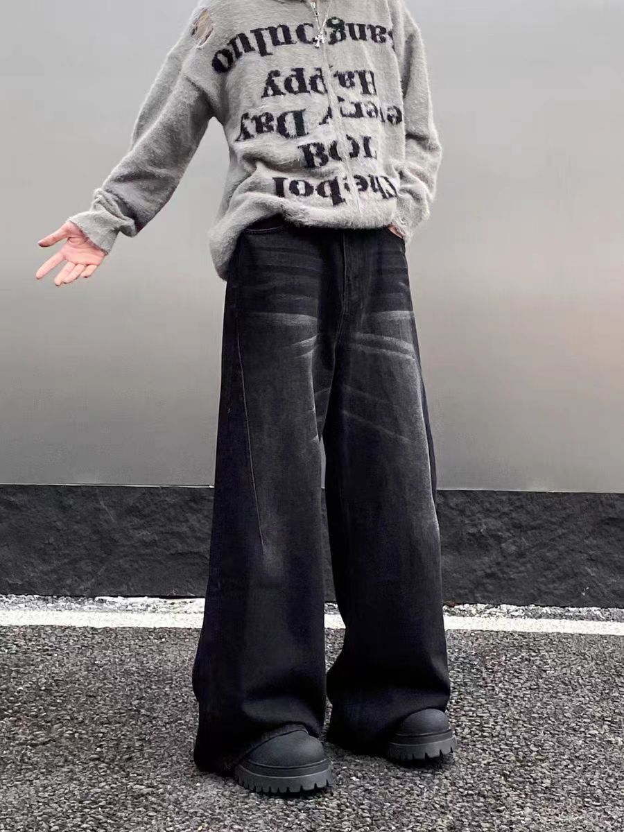 Designer × Jean × Vintage Vintage silhouette baggy wide leg jeans Size US 34 / EU 50 - 2 Thumbnail