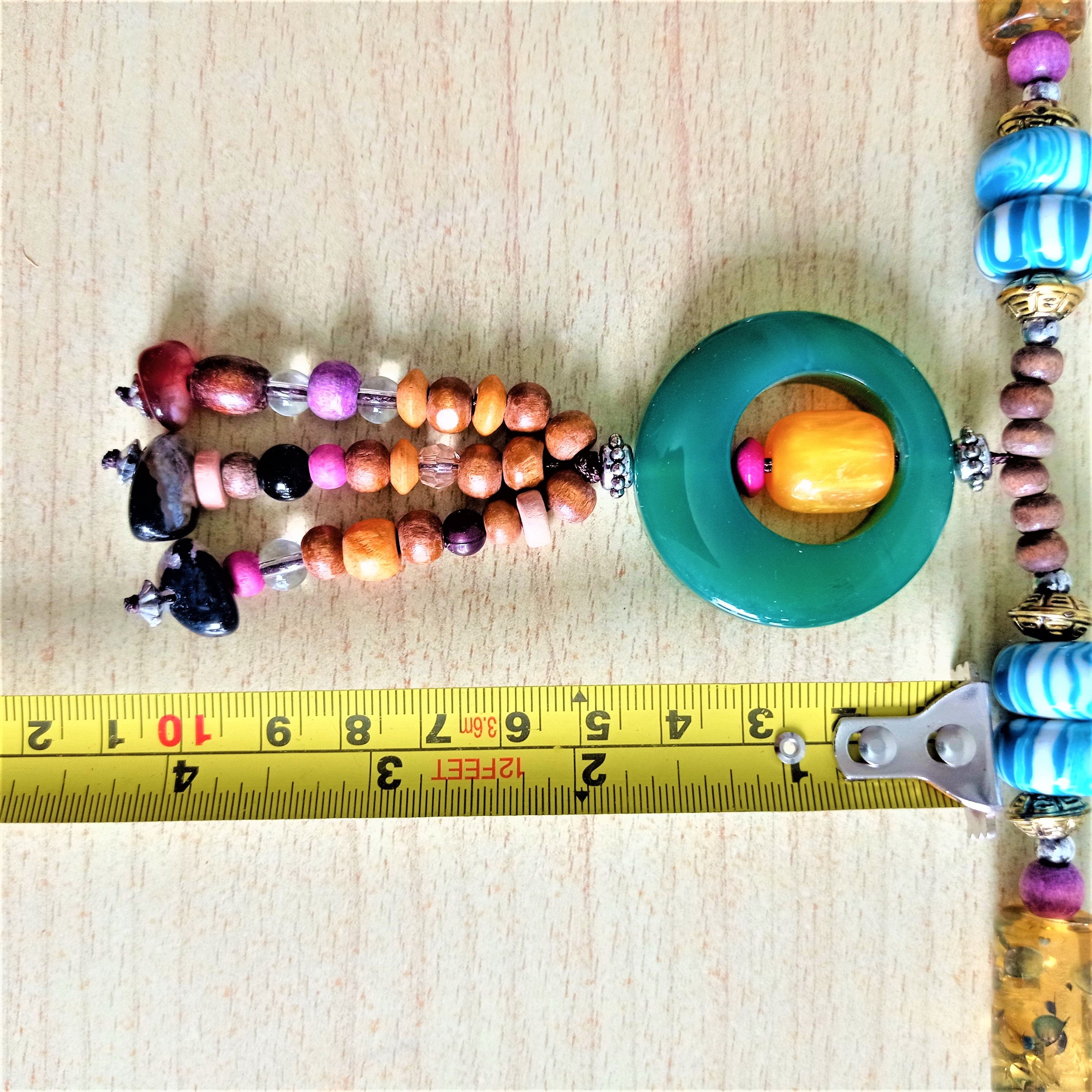 Designer × Vintage Vintage Custom Boho Ring Drops Avant Garde Necklace Rave Size ONE SIZE - 5 Thumbnail