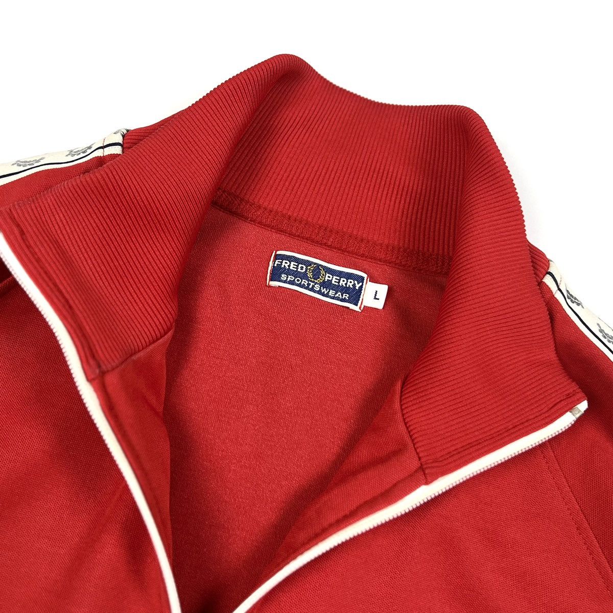 Fred Perry × Vintage Vintage Fred Perry Striped Logo Zip Track Jacket Windbreaker Size US M / EU 48-50 / 2 - 11 Thumbnail