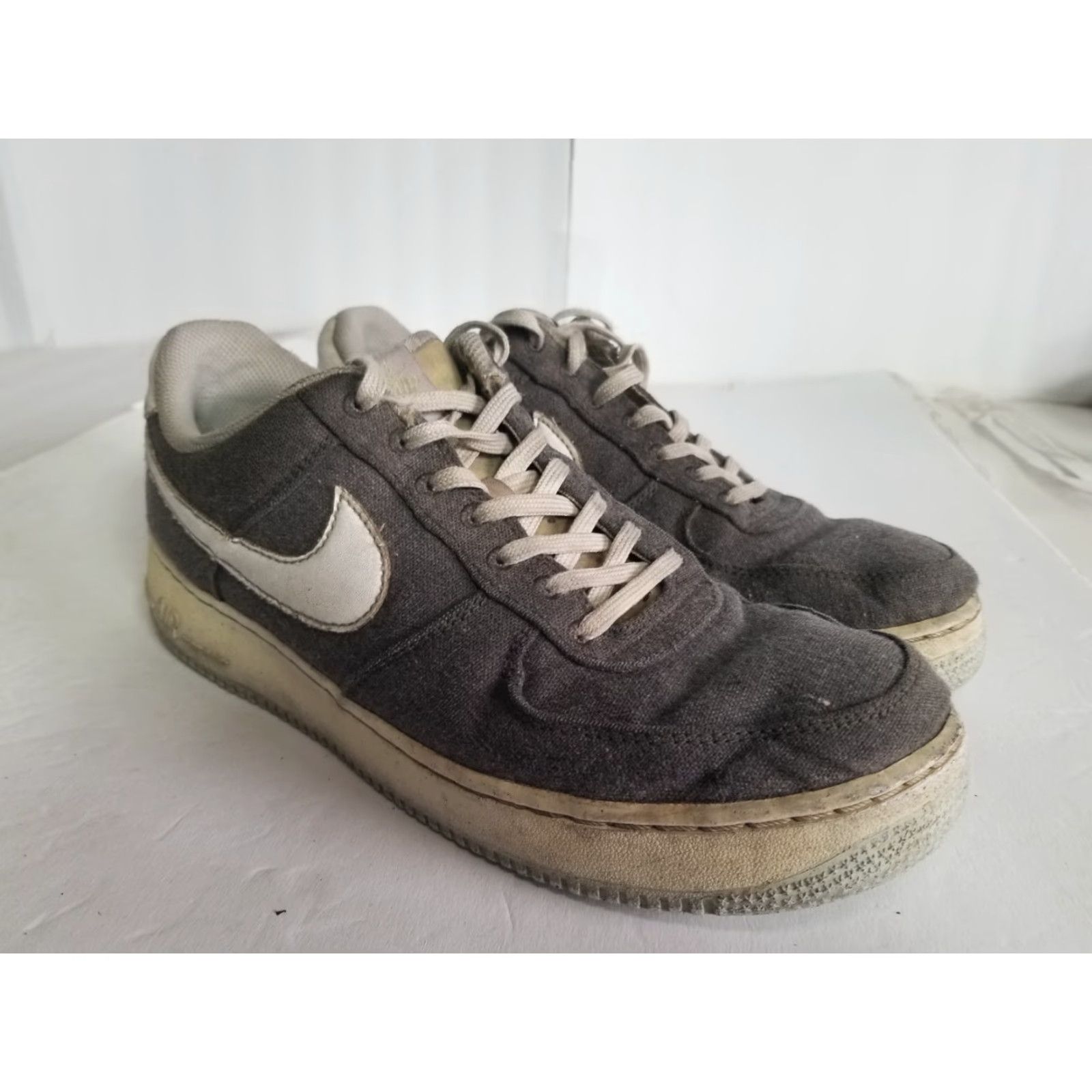 Nike Nike Air Force 1 Low Recycled Canvas Men 9.5 Iron Grey CN0866-002 Nike Air Force 1 Low Men Sneaker Gray Iron Grey Recycled Canvas 9.5 Mens Size US 10 / EU 43 - 2 Thumbnail