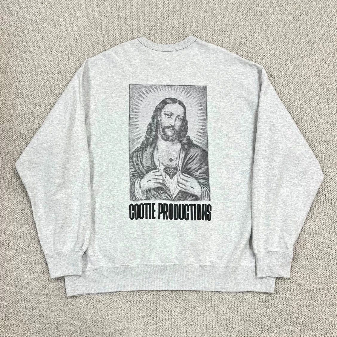 Japanese Brand COOTIE 22aw JESUS Print Sweatshirt Size US XL / EU 56 / 4 - 1 Thumbnail