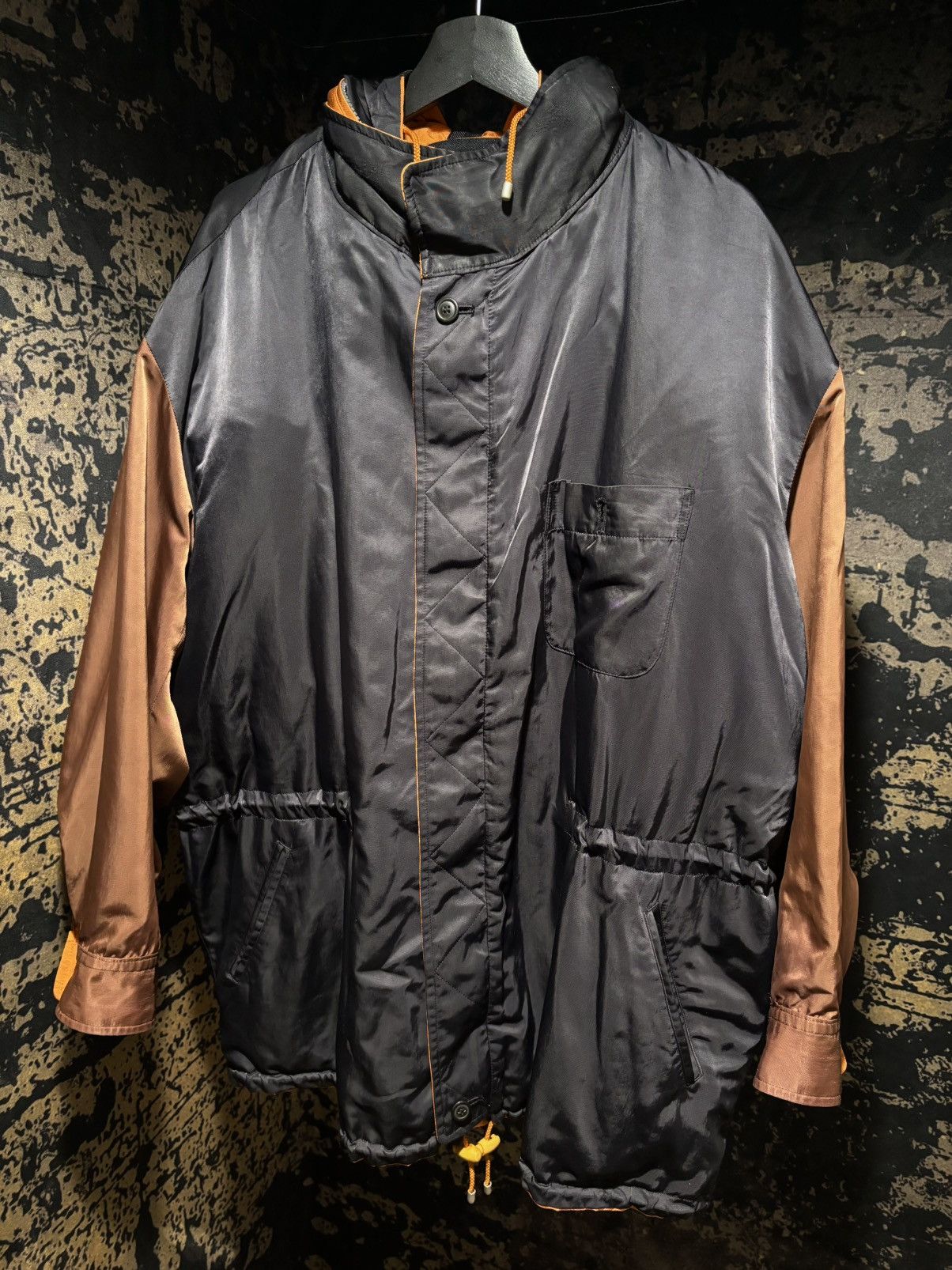 Issey Miyake × Vintage Issey Miyake SS 1993 Orange Reversible Cargo Zipper Parka Size US L / EU 52-54 / 3 - 6 Thumbnail