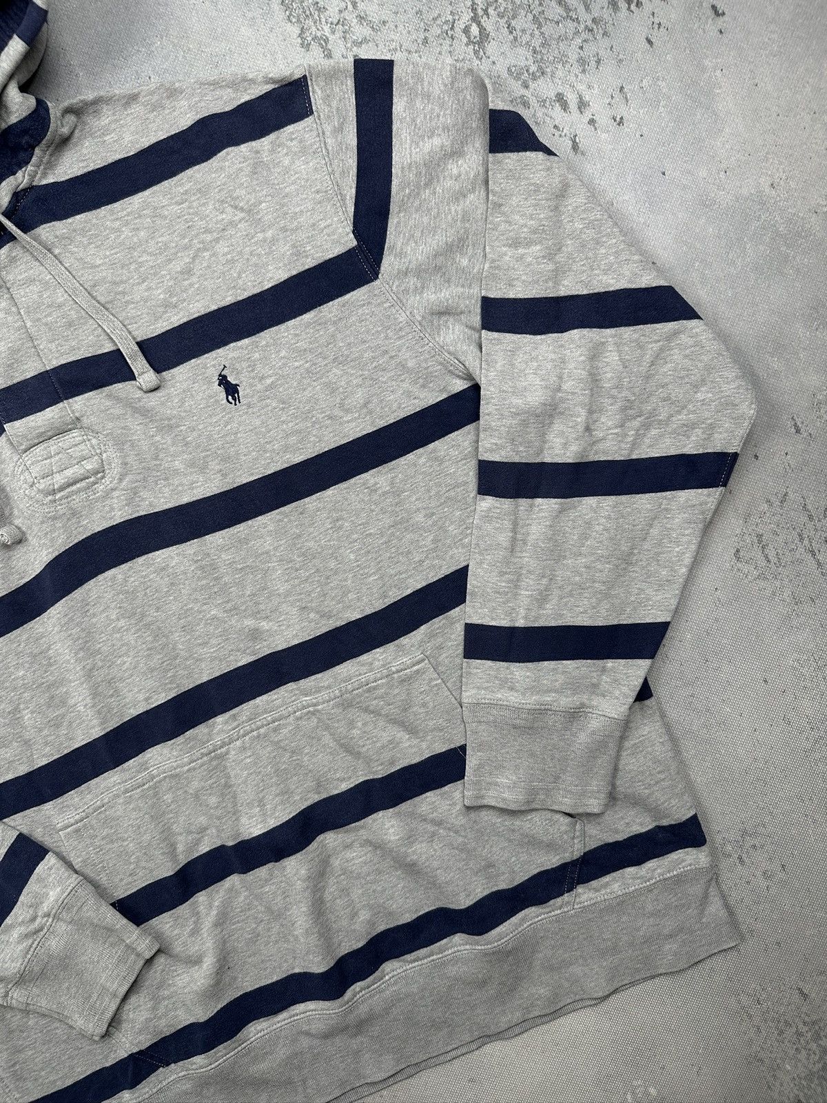 Polo Ralph Lauren Polo Ralph Lauren Striped Hoodie Preppy Archive Y2K Rugby Size US XL / EU 56 / 4 - 3 Thumbnail