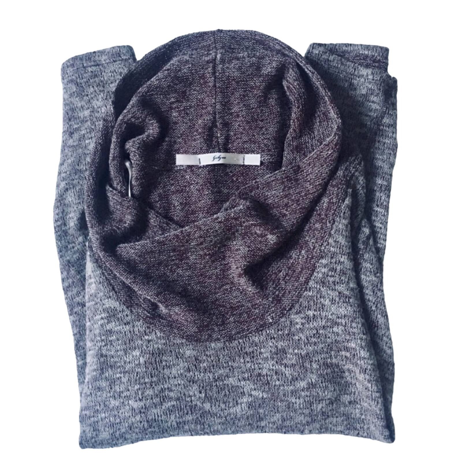 Nordstrom NORDSTROM Cowl Neck Long Sleeve Maroon Pullover Sweater Top Size L / US 10 / IT 46 - 6 Thumbnail
