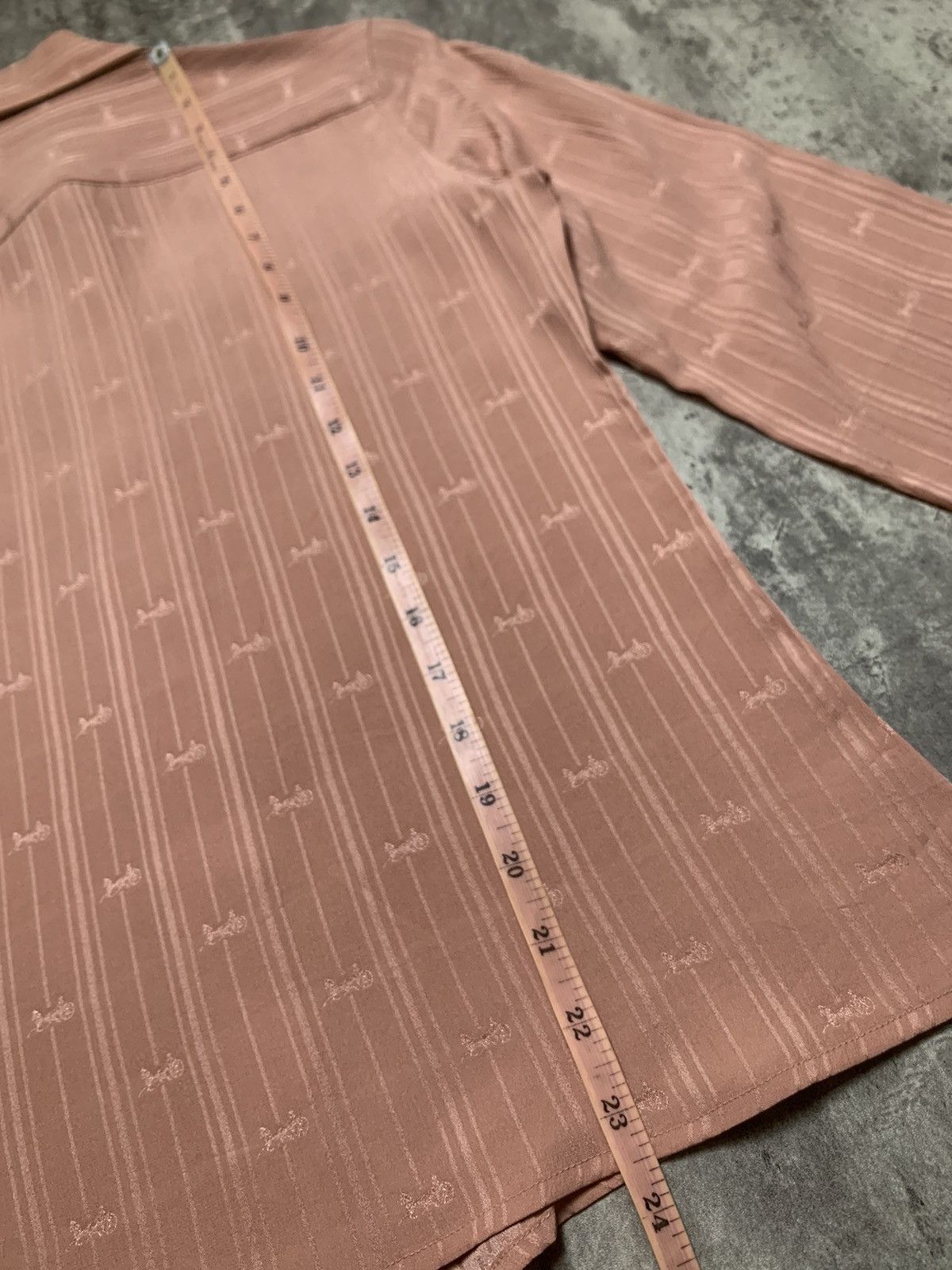 Celine Rose Gold Pure Silk Celine Monogram Patterned Size S / US 4 / IT 40 - 9 Thumbnail