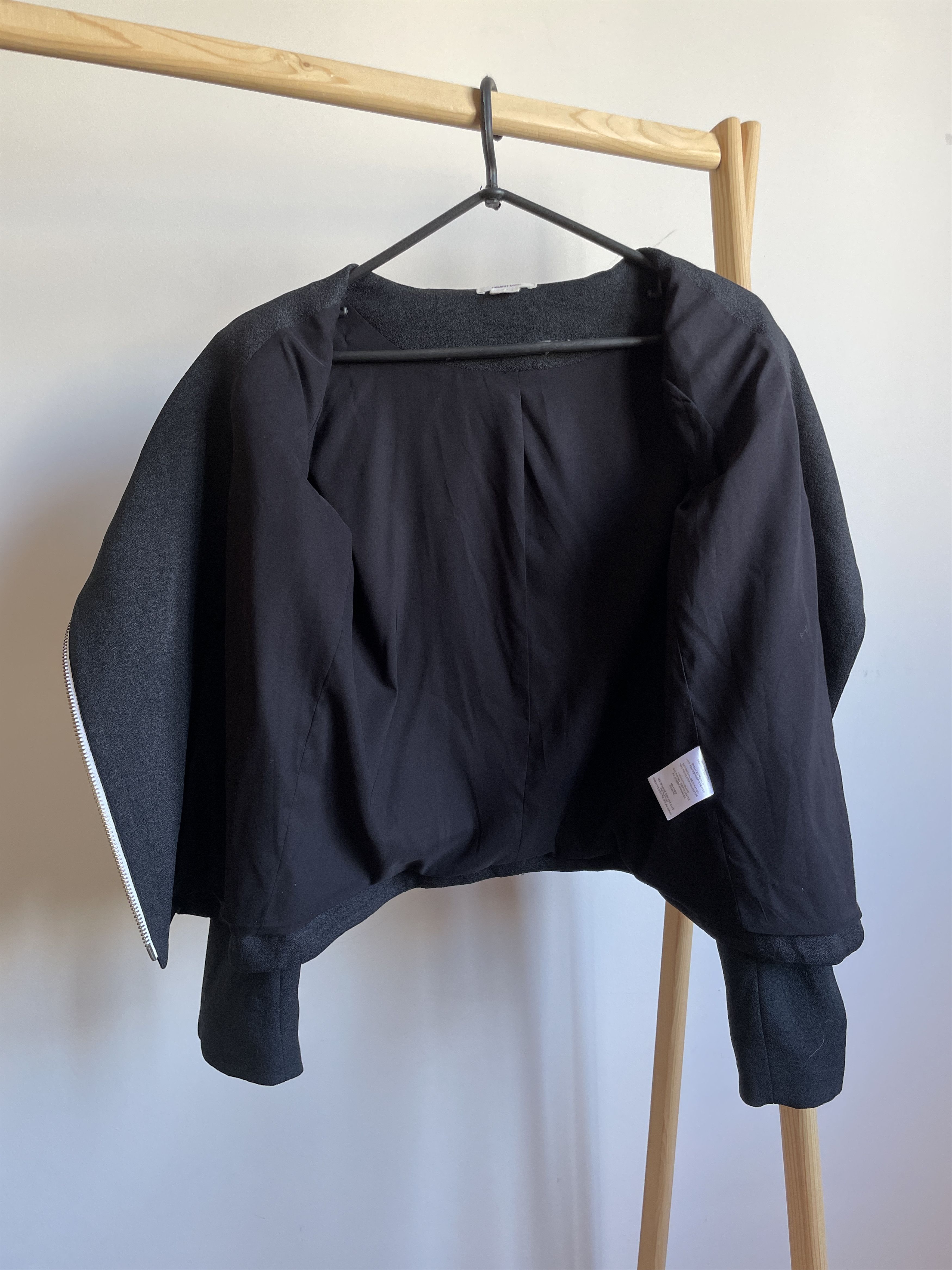 Helmut Lang Helmut Lang Womens Collarless Moto Asymmetrical Zip Jacket Size S / US 4 / IT 40 - 3 Thumbnail