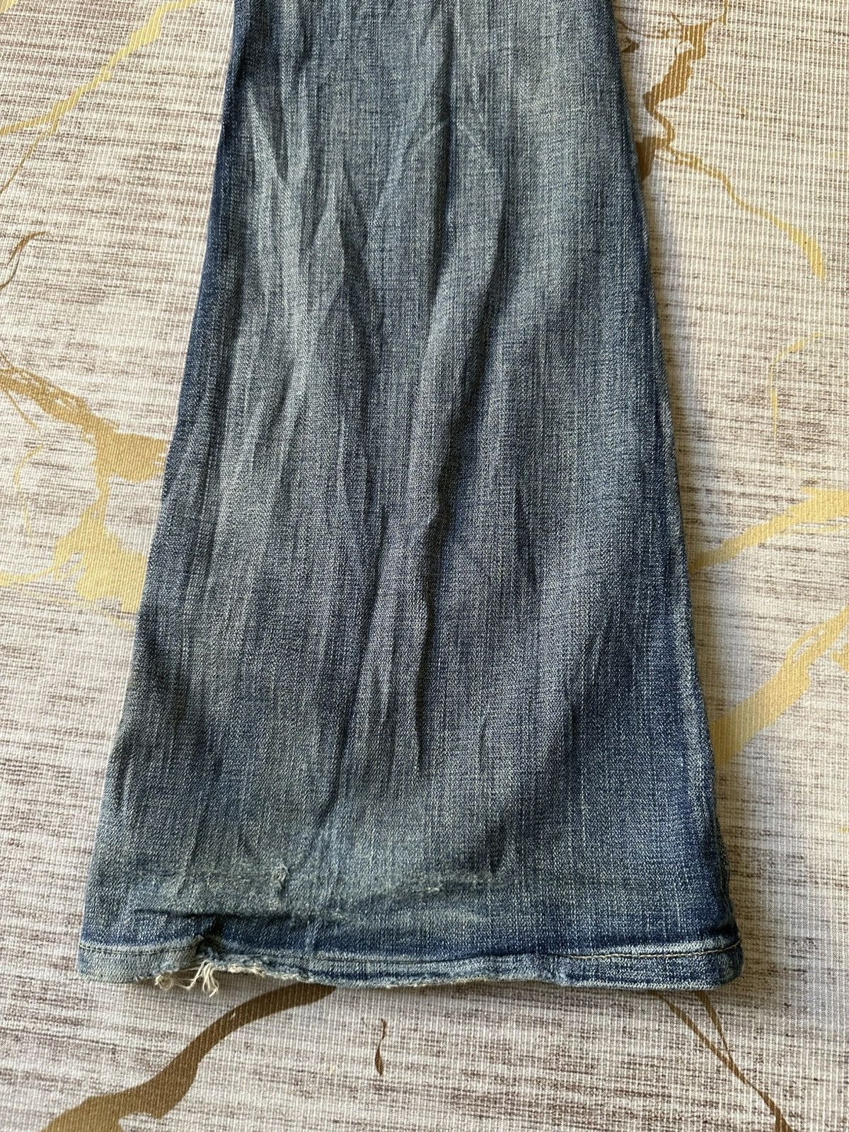Japanese Brand FLARE Bike Denim Distressed Low Rise Jeans Size US 32 / EU 48 - 15 Thumbnail