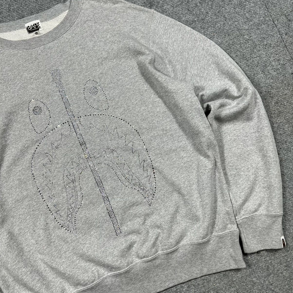 Bape × Nigo OG BAPE SHARK SWAROVSKI CREWNECK Size US M / EU 48-50 / 2 - 1 Thumbnail