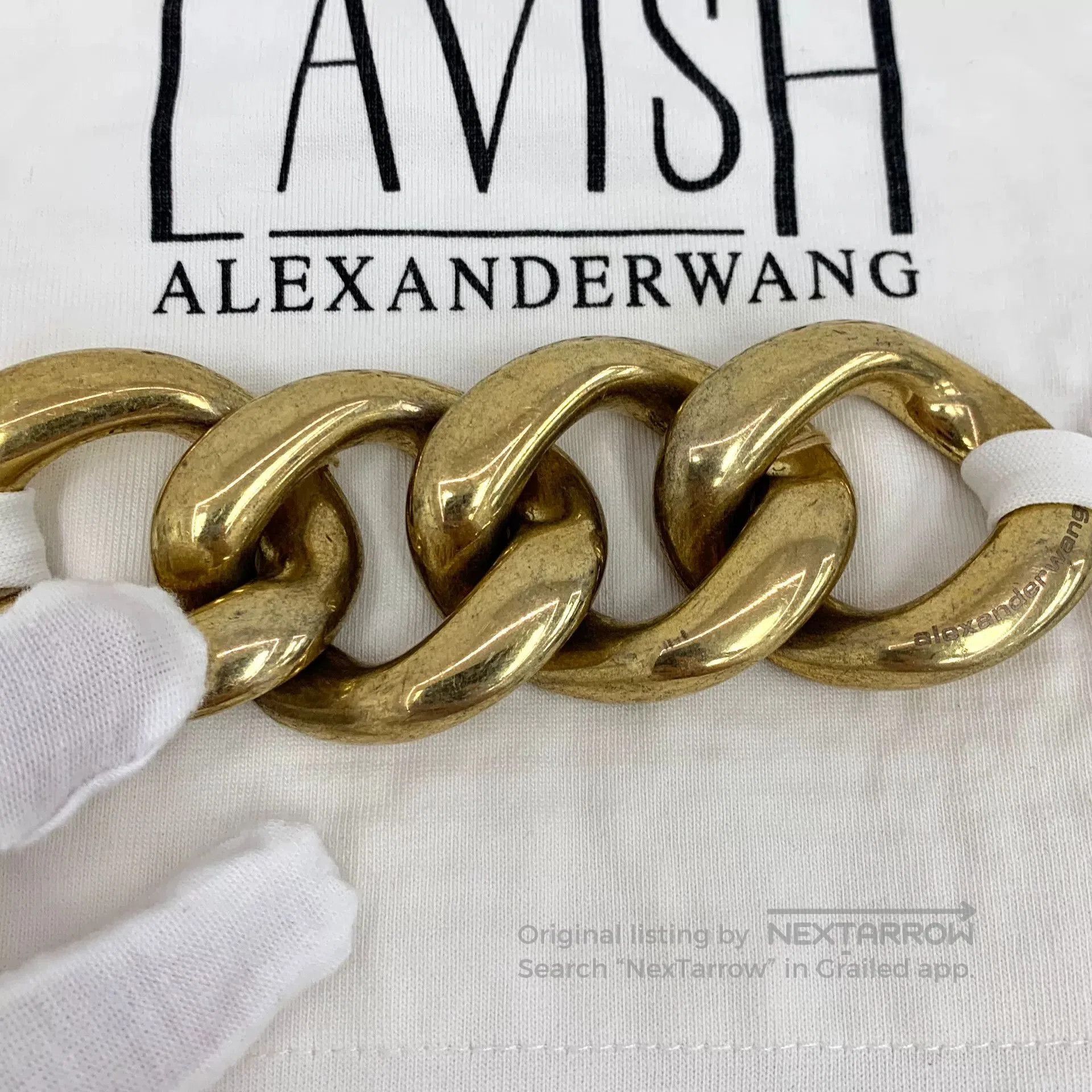 Alexander Wang Alexander Wang Letter Chain Cotton T-Shirt. Size S / US 4 / IT 40 - 7 Thumbnail