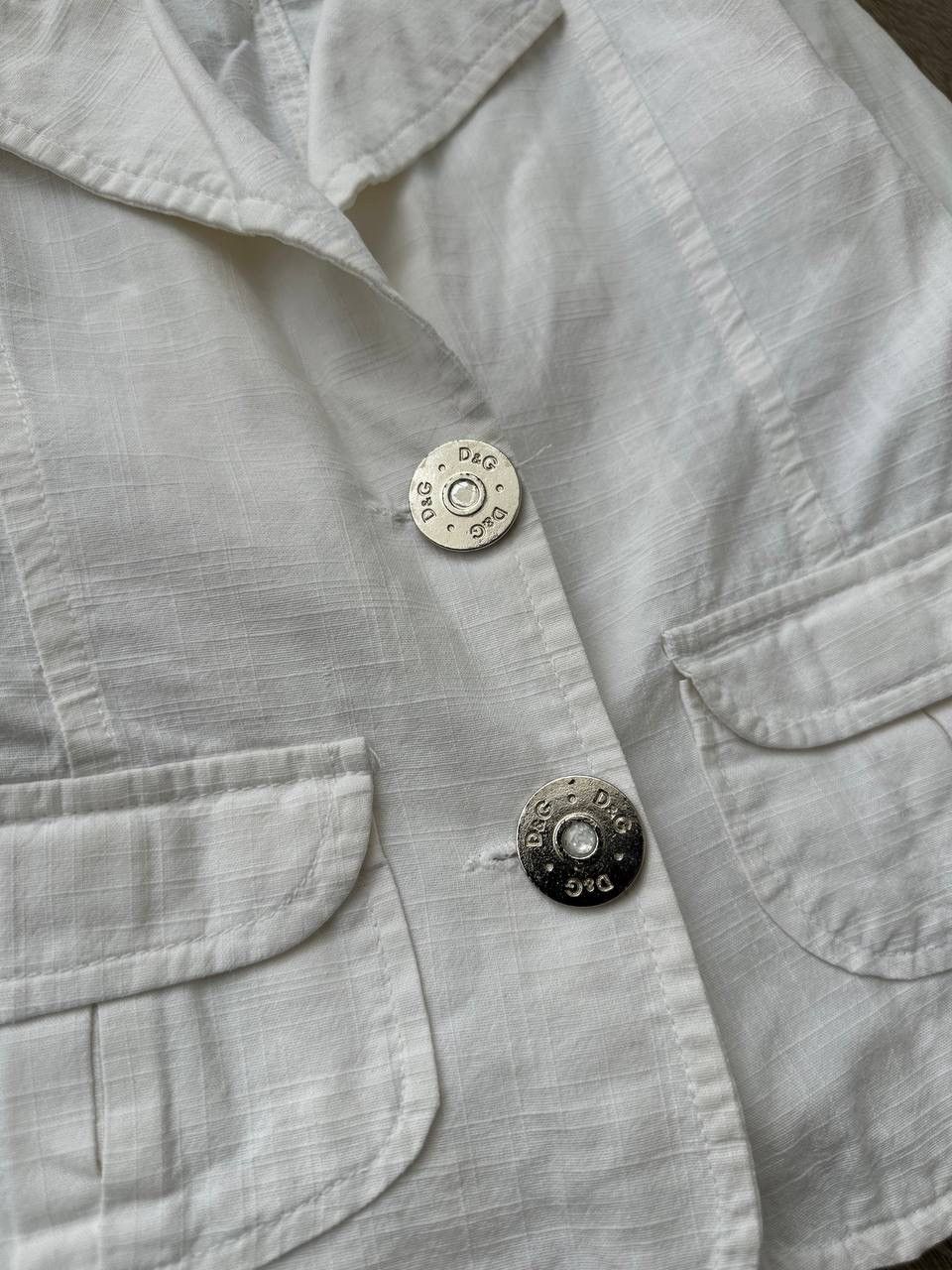 Dolce & Gabbana × Vintage Vintage Dolce&Gabbana White Blazer Jacket Size S / US 4 / IT 40 - 3 Thumbnail