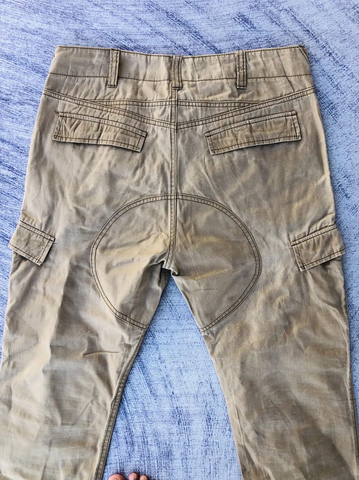 Designer × Japanese Brand × Vintage Faded Begie Cargo Trousers With 6 Pocket Workware Size US 33 - 9 Thumbnail