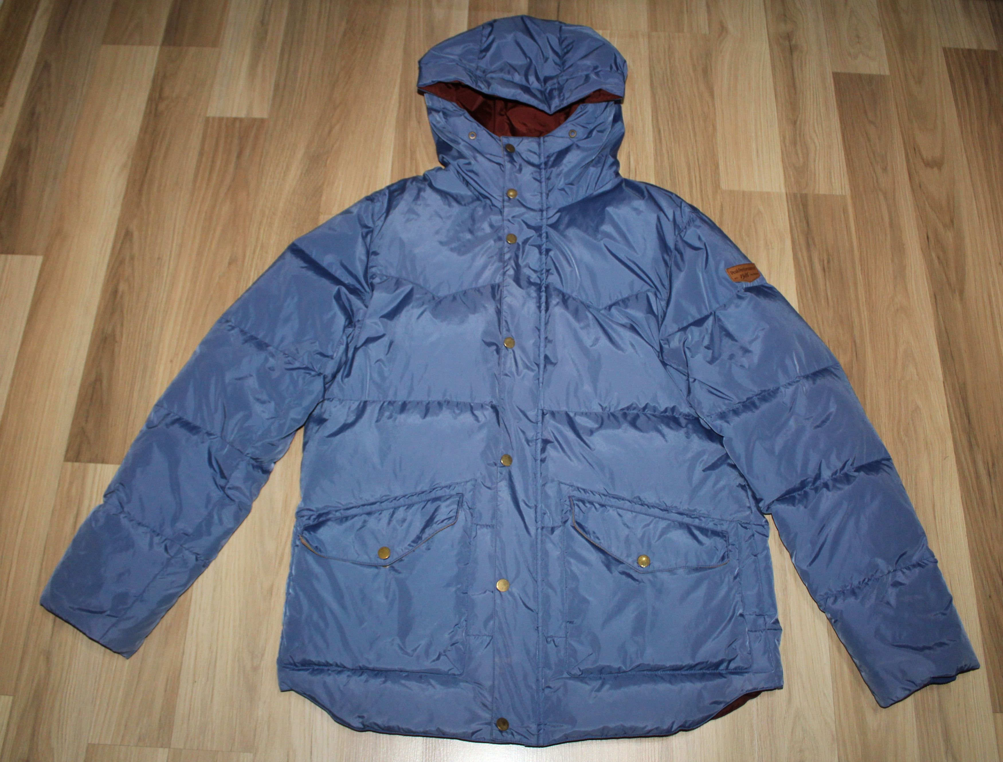 image of Outdoor Life x Peak Performance Down Puffer Jacket Blue in Bleu, Men's (Size Large)