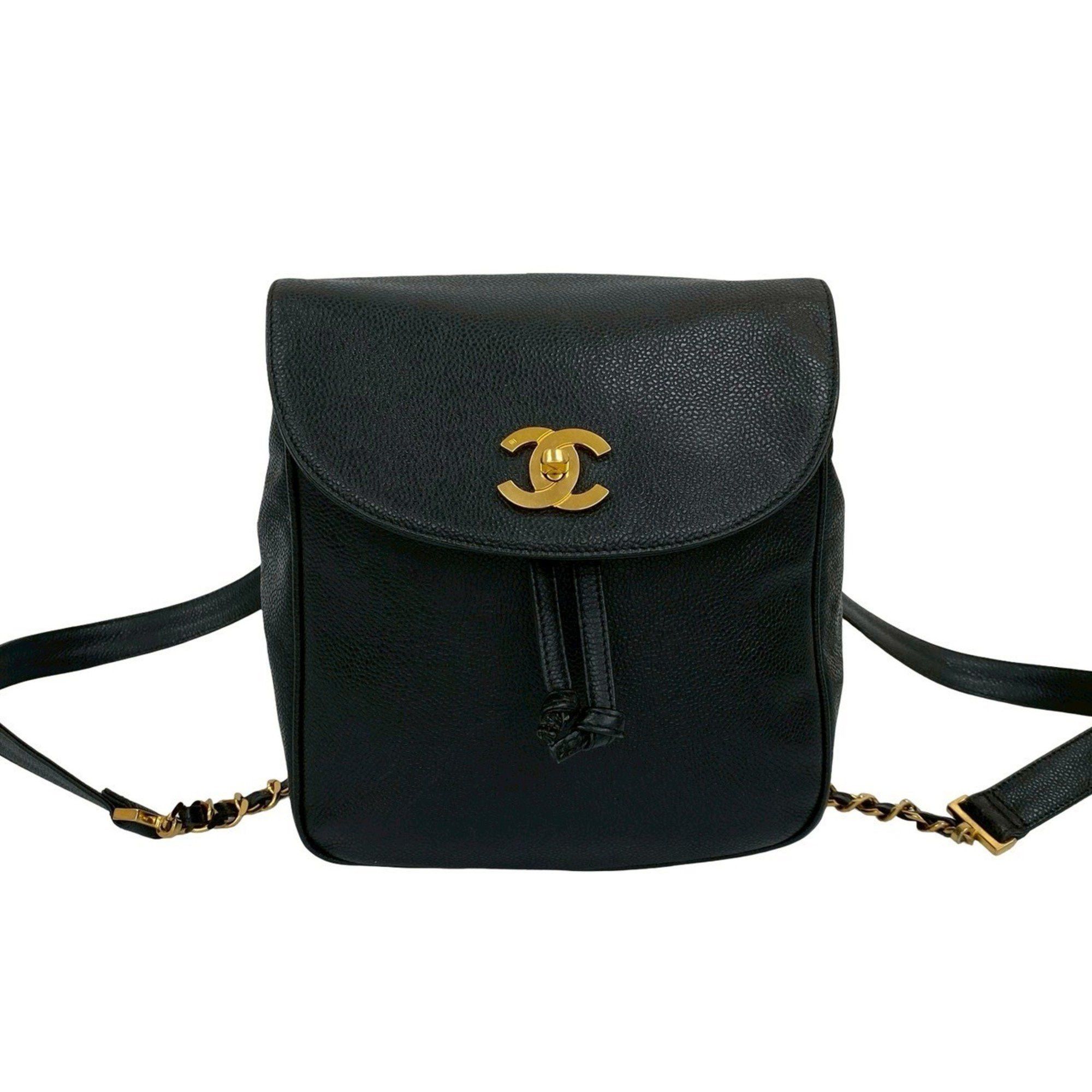 Chanel CHANEL Triple Coco Caviar Leather Turnlock Chain 