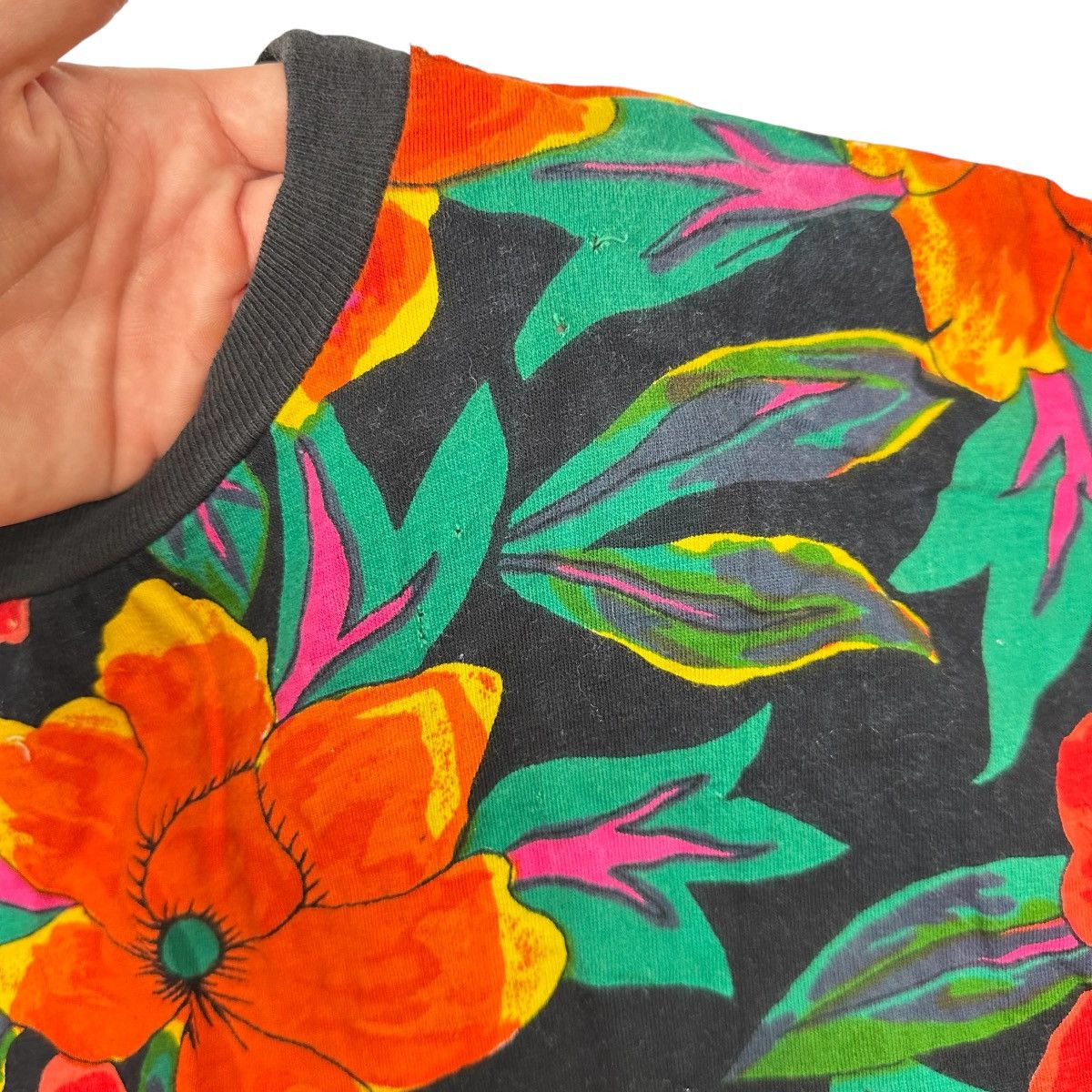 Vintage Vintage 1990s Shenanigans Womens Aloha Hawaiian Shirt Floral Size M / US 6-8 / IT 42-44 - 5 Thumbnail