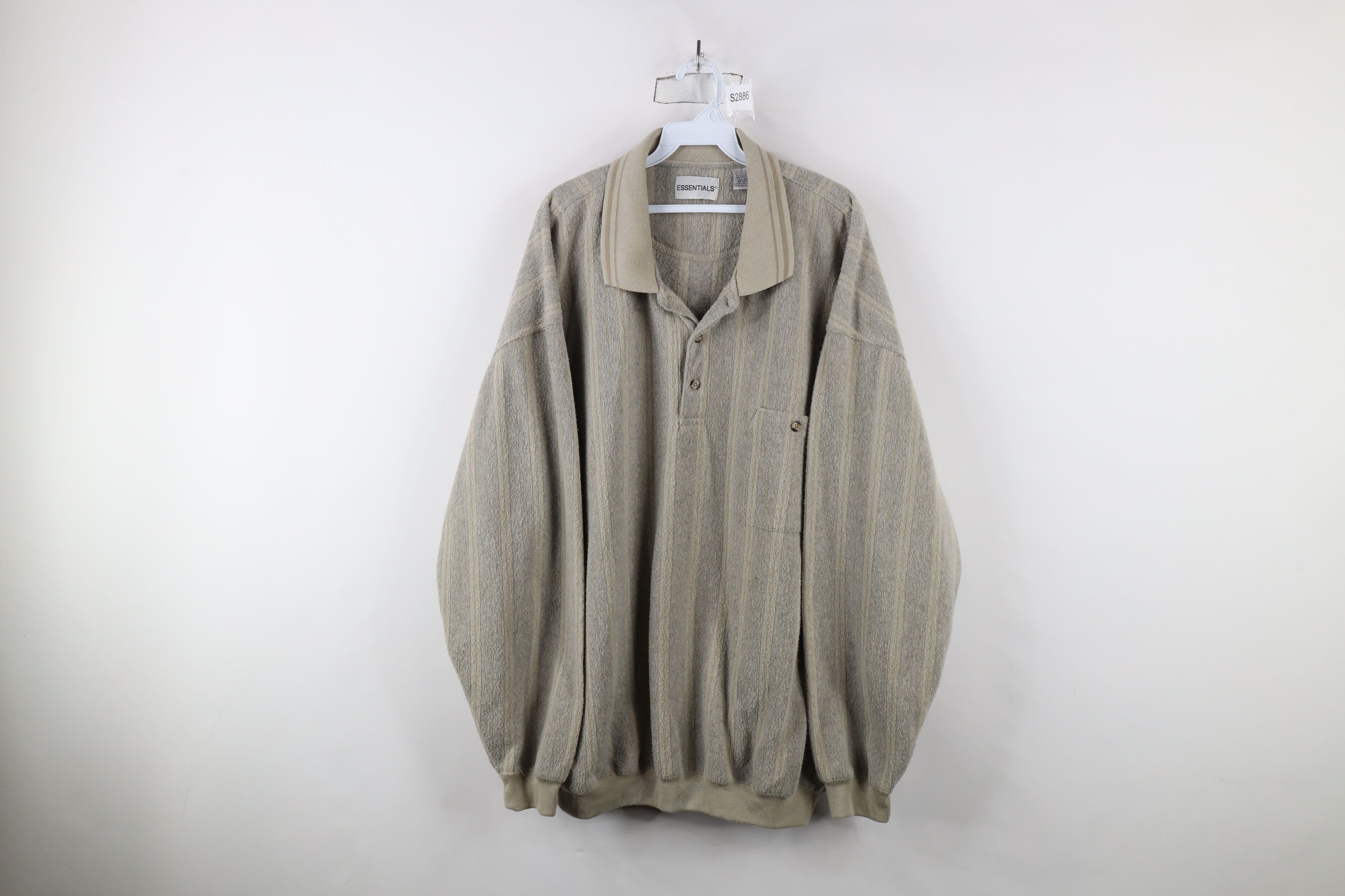 Vintage Vintage 90s Streetwear Fleece Collared Pullover Sweater Size US XXL / EU 58 / 5 - 1 Thumbnail