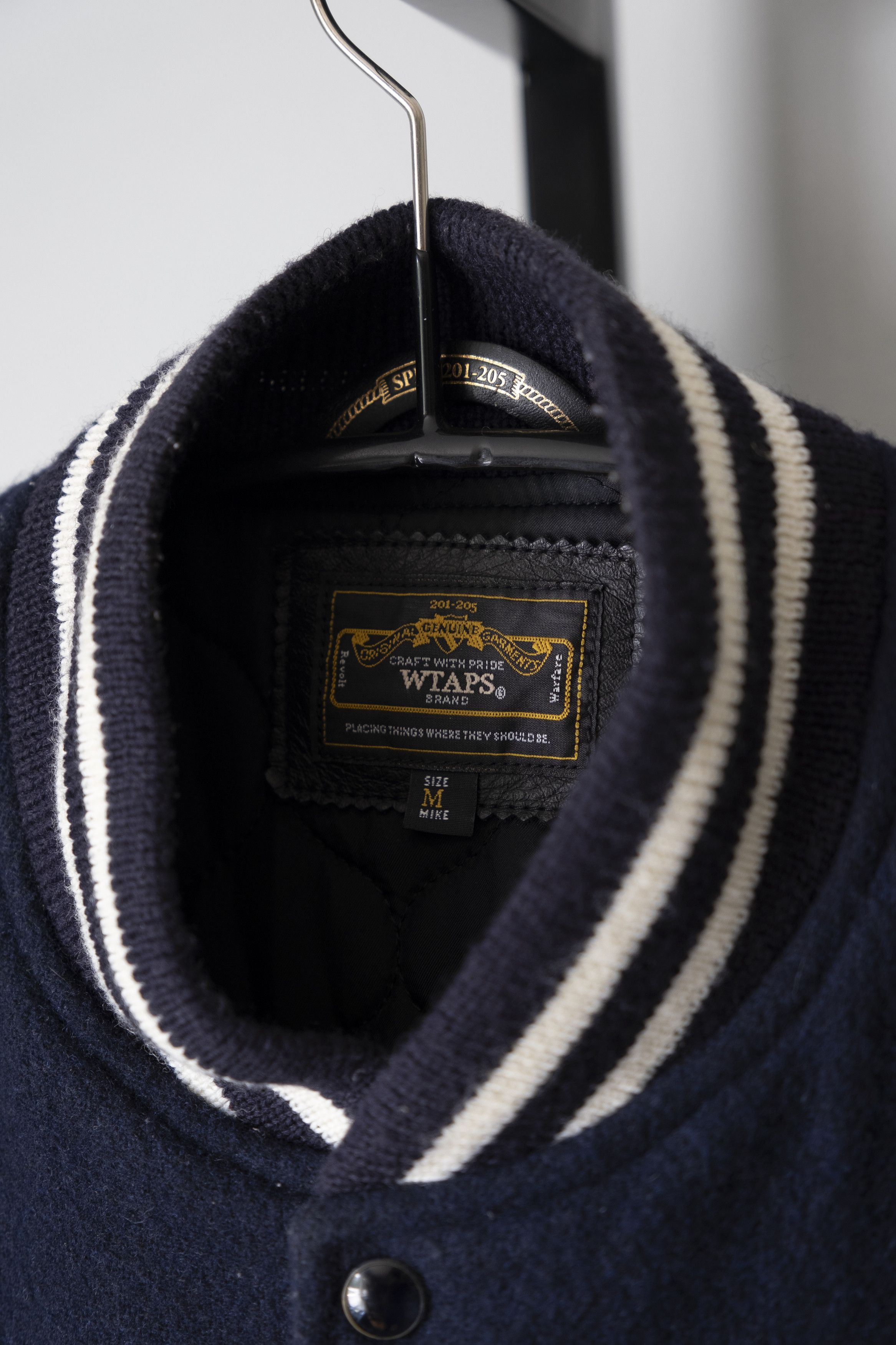 Wtaps 2012 Navy Varsity Letterman Jacket Size US M / EU 48-50 / 2 - 2 Thumbnail
