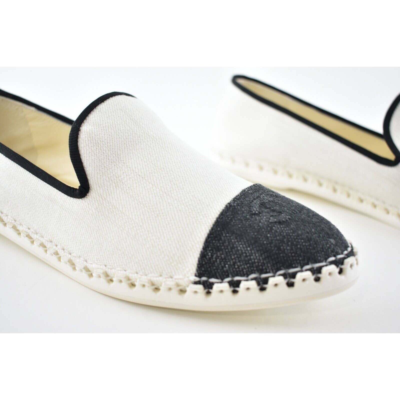 Chanel 19C Fabric CC Logo Cap Toe Moccasin Ballet Loafer Flat 41 Size US 11 / IT 41 - 4 Thumbnail