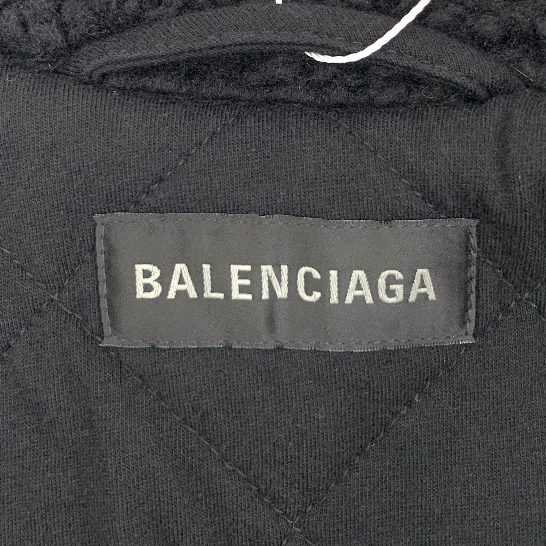 Balenciaga Balenciaga Black Logo Fleece Jacket (XXS / 34) Size XXS / US 00 / IT 34 - 2 Thumbnail