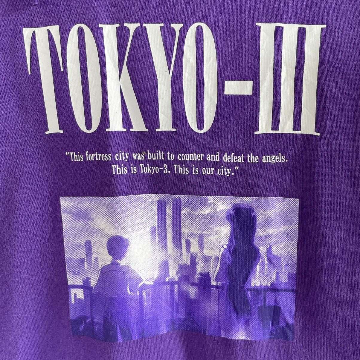 Anime × Japanese Brand Tokyo III Evangelion Shortsleeve Hoodie Size US L / EU 52-54 / 3 - 3 Thumbnail