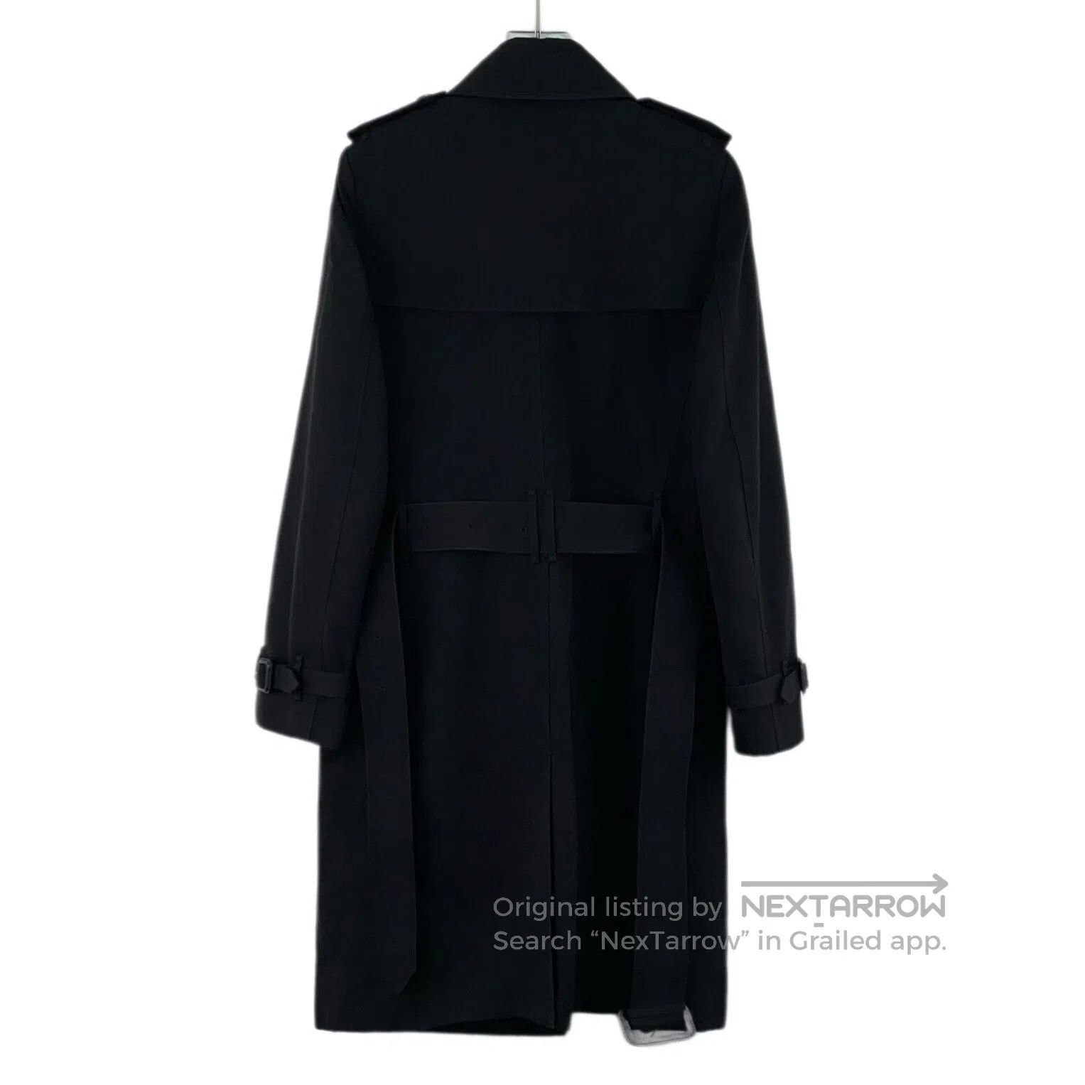 Burberry Burberry Black Collar Double Breasted Long Sleeve Belted T Size S / US 4 / IT 40 - 2 Thumbnail