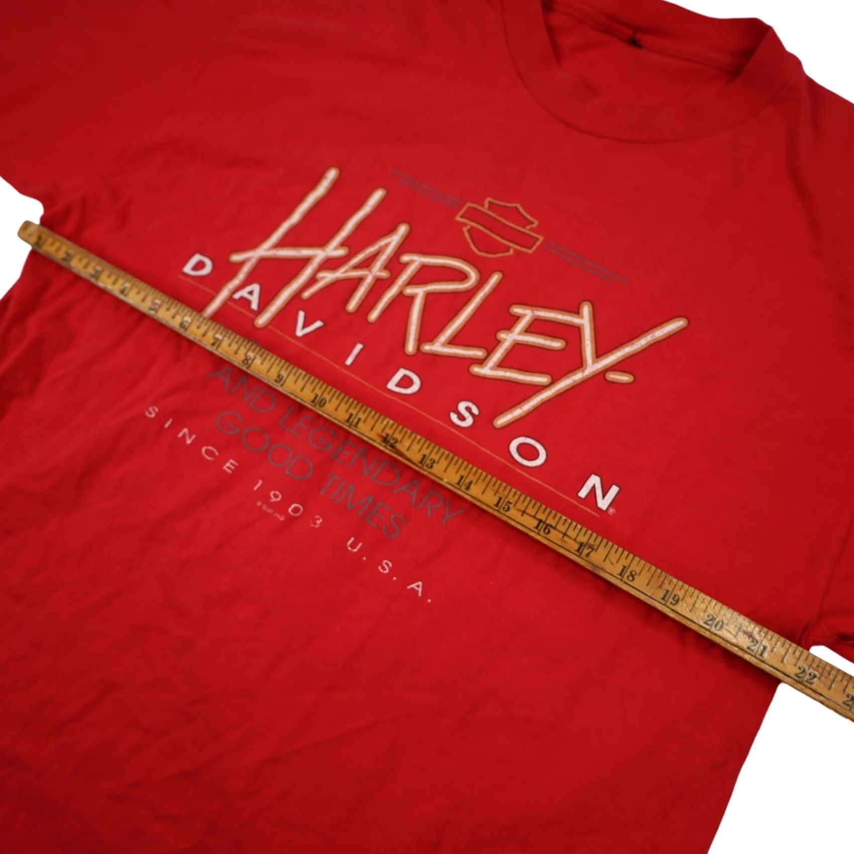 Harley Davidson VINTAGE Harley-Davidson of Las Vegas Graphic T Shirt Mens L Red 21.5"x28.5" Size US L / EU 52-54 / 3 - 5 Thumbnail