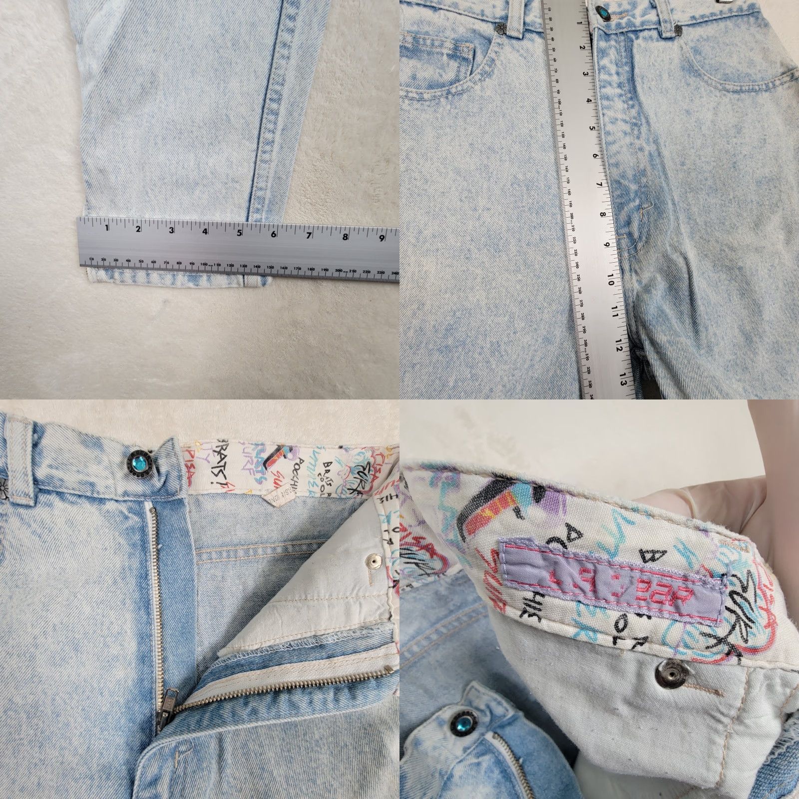 Vintage VINTAGE L.A. Gear Jeans Woman 1980s High Waist Tapered Ankle Blues 28 Inseam Womens Size 32" / US 10 / IT 46 - 9 Thumbnail