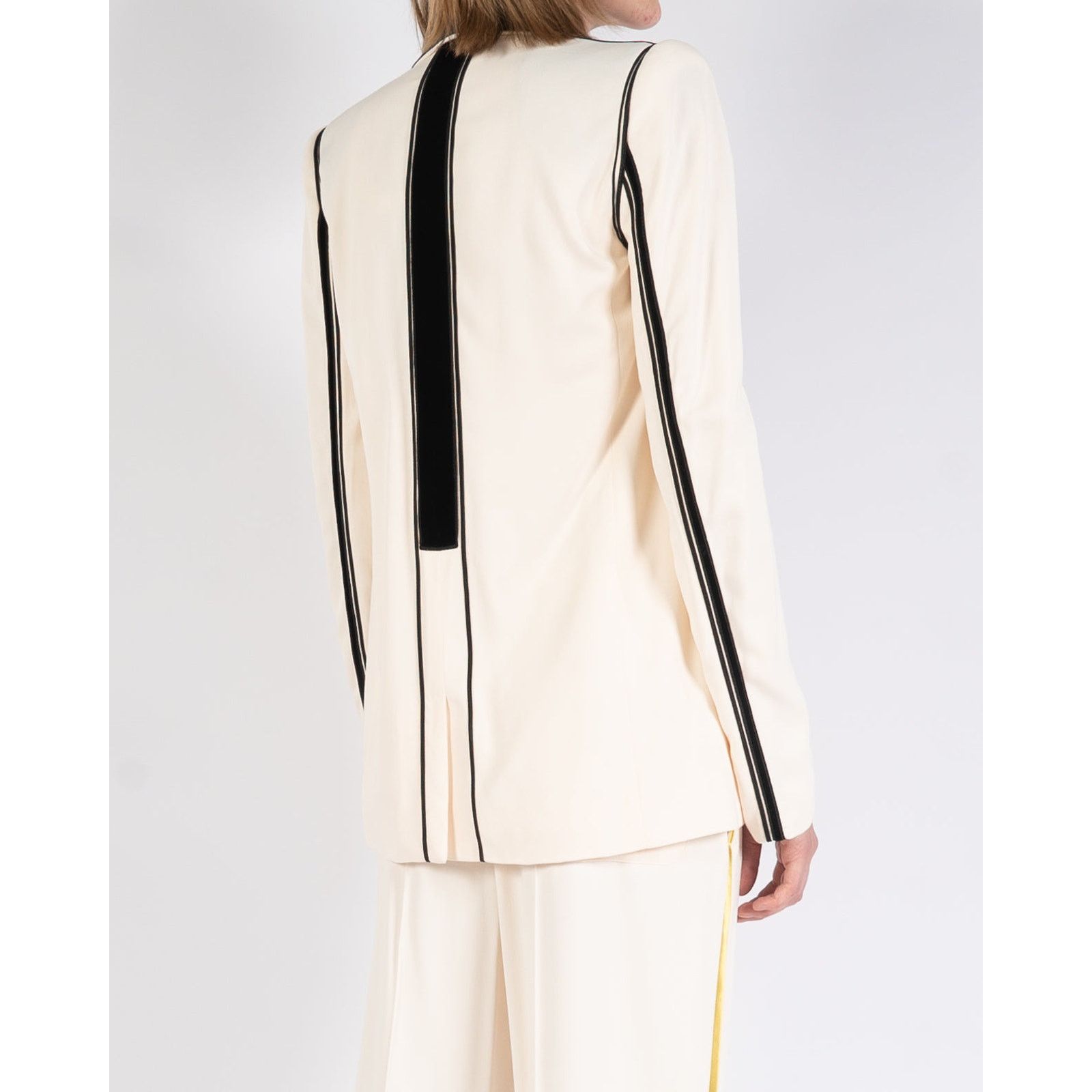 Haider Ackermann SS19 Beige Black Viscose Blazer Size S / US 4 / IT 40 - 7 Thumbnail